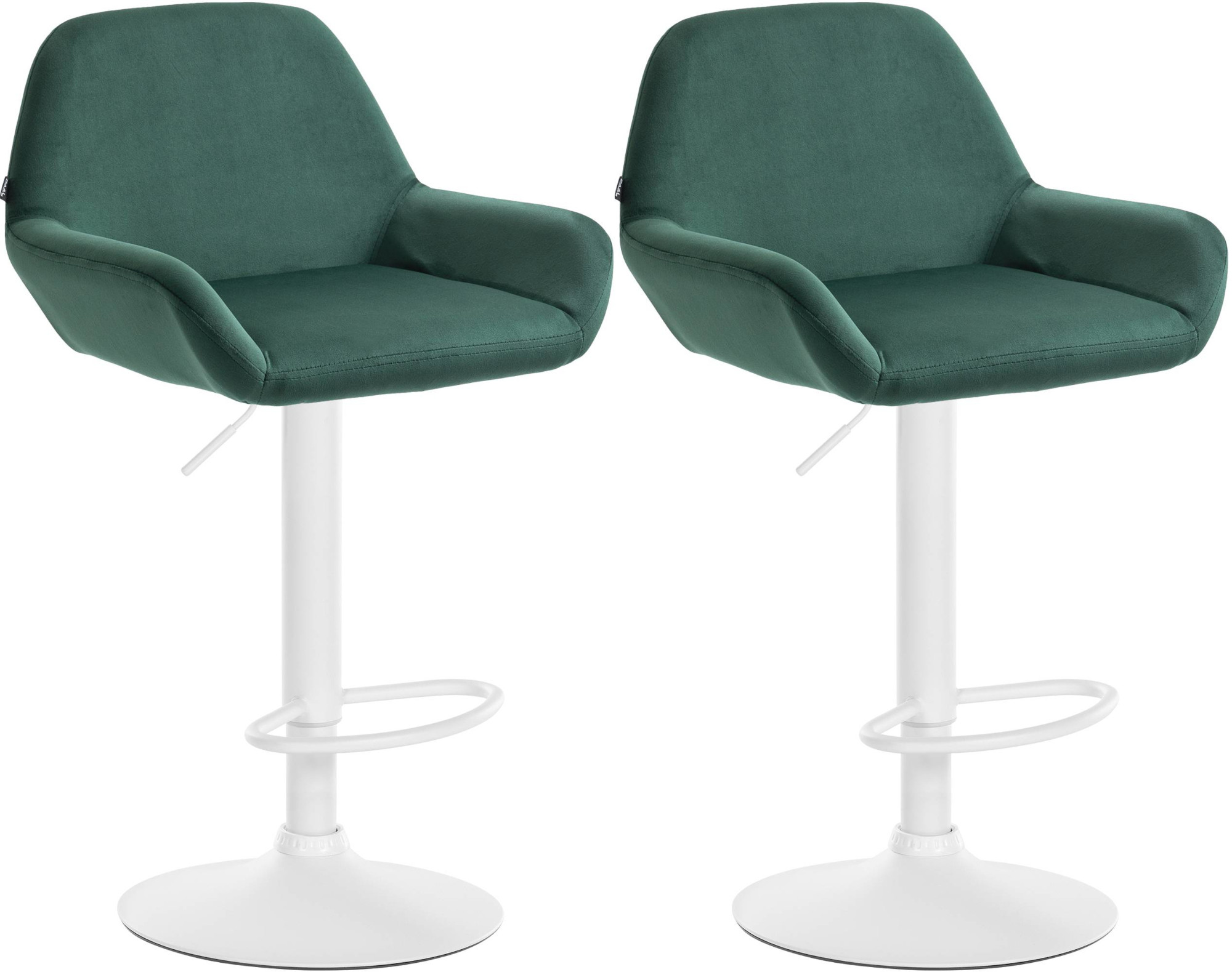 Ensemble de 2 tabourets de bar Braga en velours