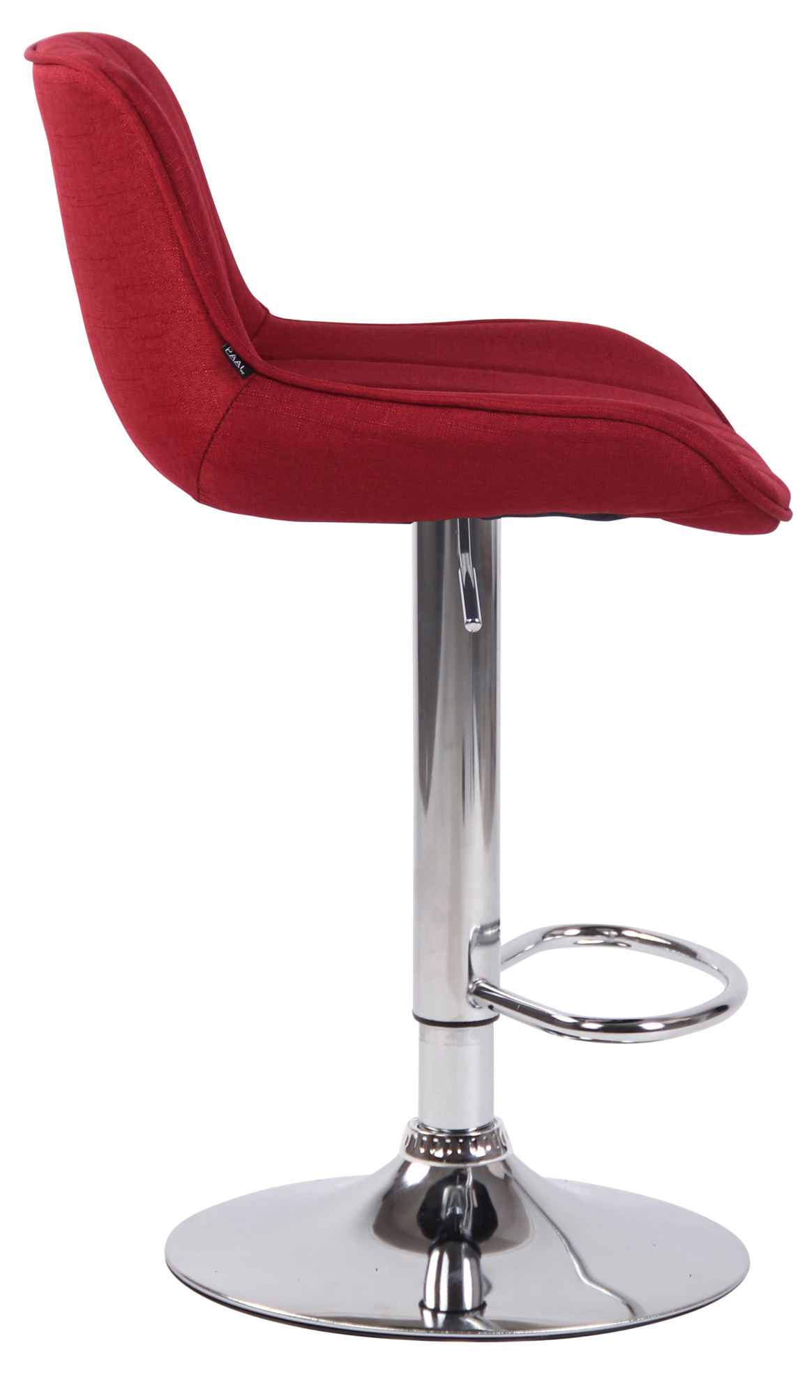 Tabouret de bar Lentini en Tissu avec Piètement trompette en Métal