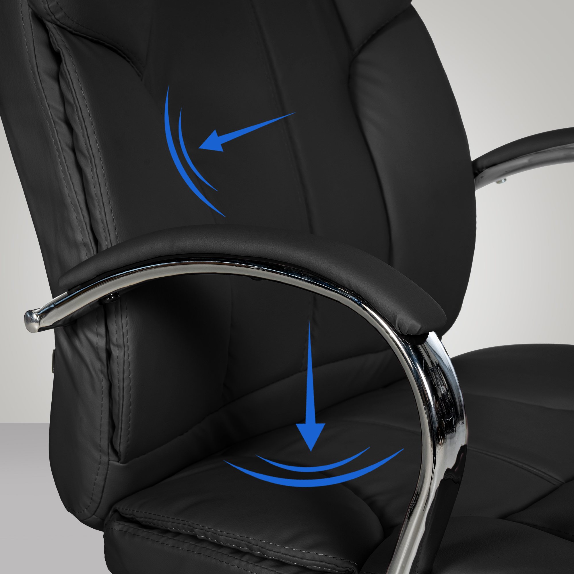 Fauteuil de bureau XXL Xanthos en Similicuir avec une  capacité de charge de 210 kg