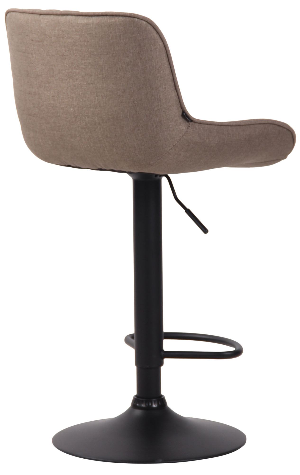 Tabouret de bar Lentini en Tissu avec Piètement trompette en Métal