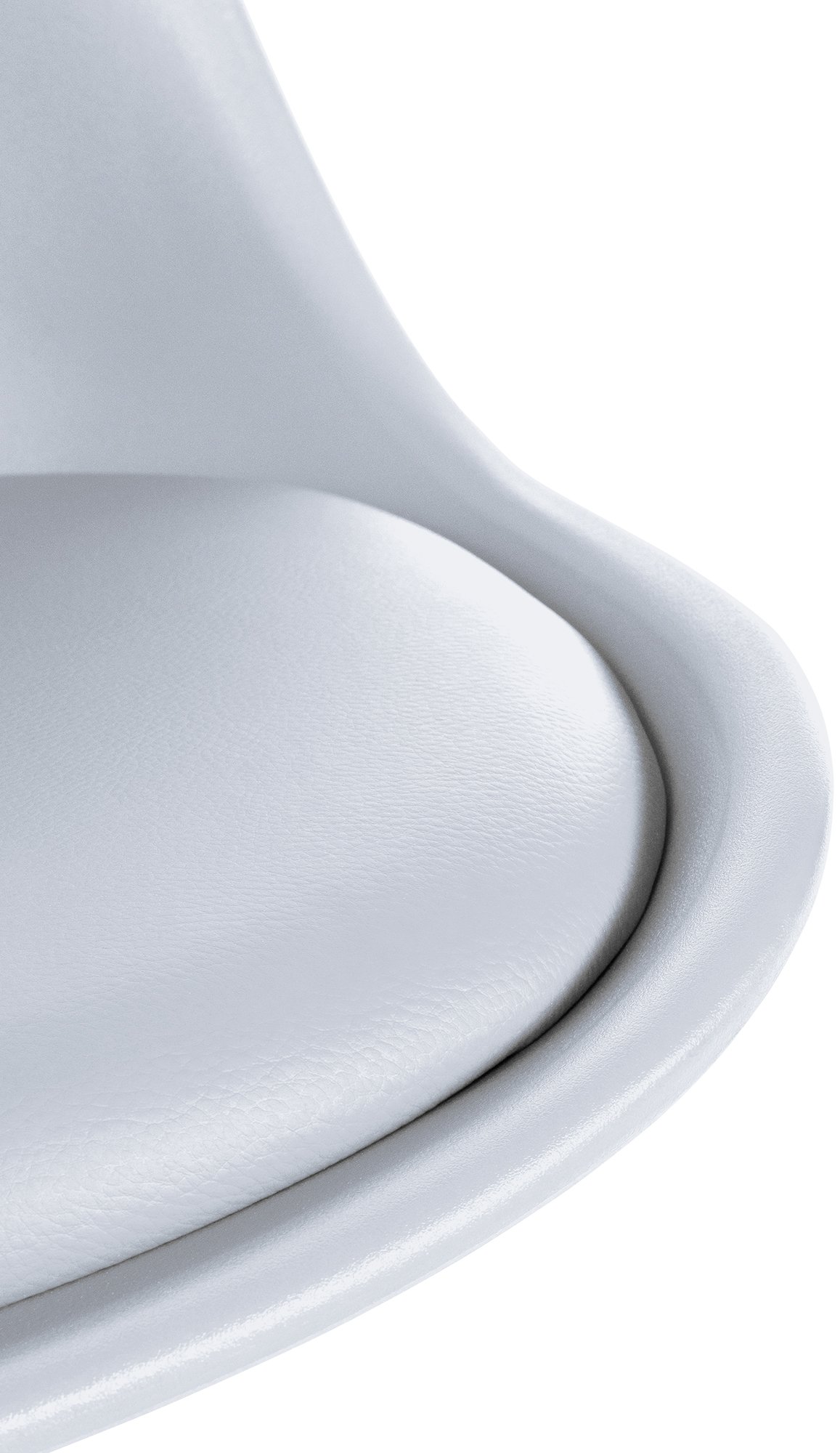 Lot de 4 chaises de salle à manger Sofia en plastique Pieds en bois
