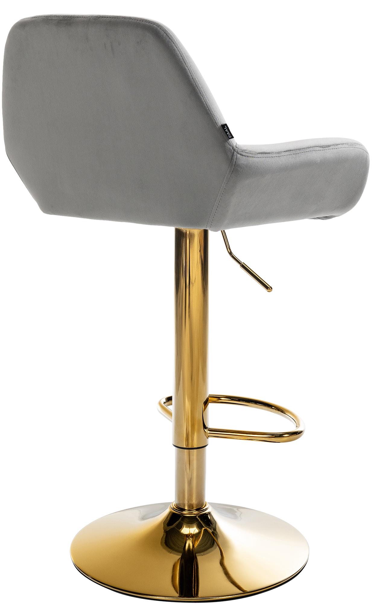 Tabouret de bar Braga or velours