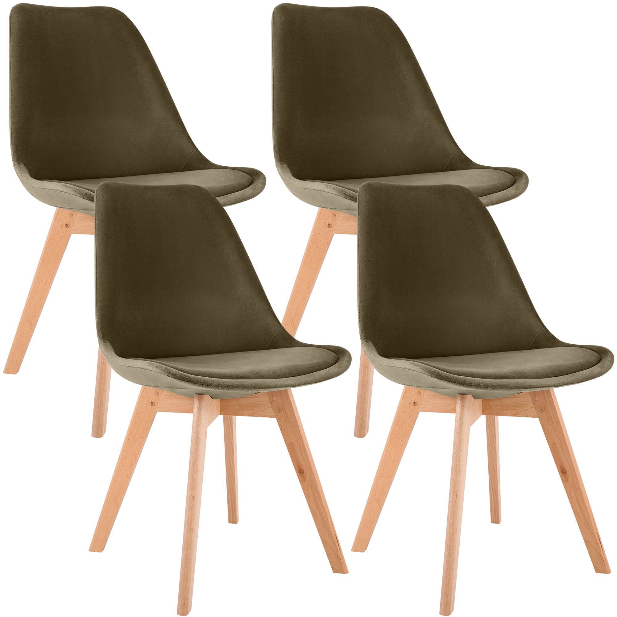 Lot de 4 chaises de salle a manger Linares