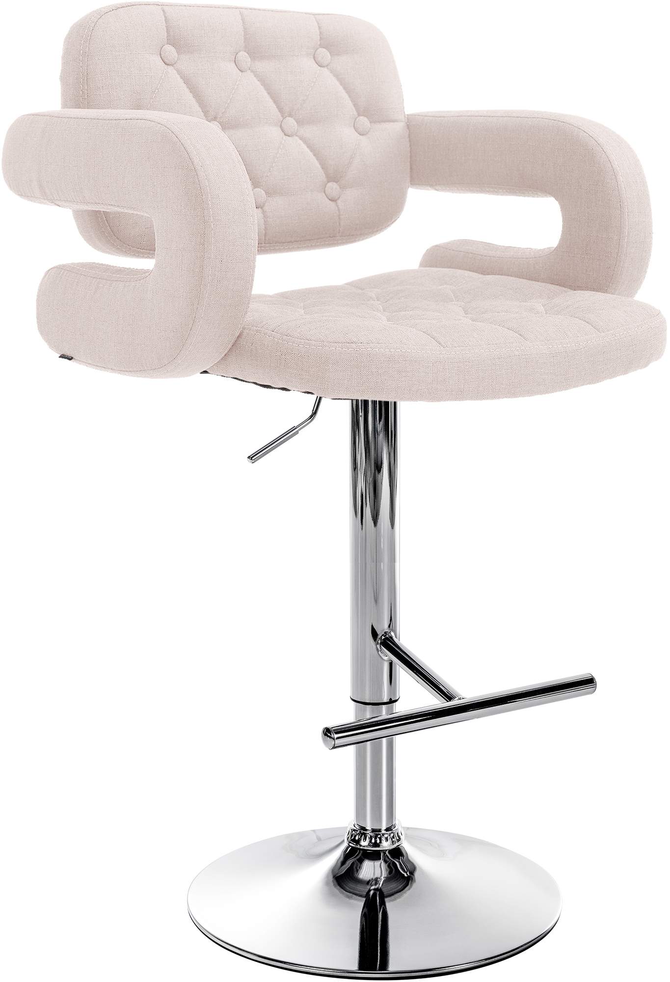 Tabouret de bar Dublin Tissu avec pied en métal