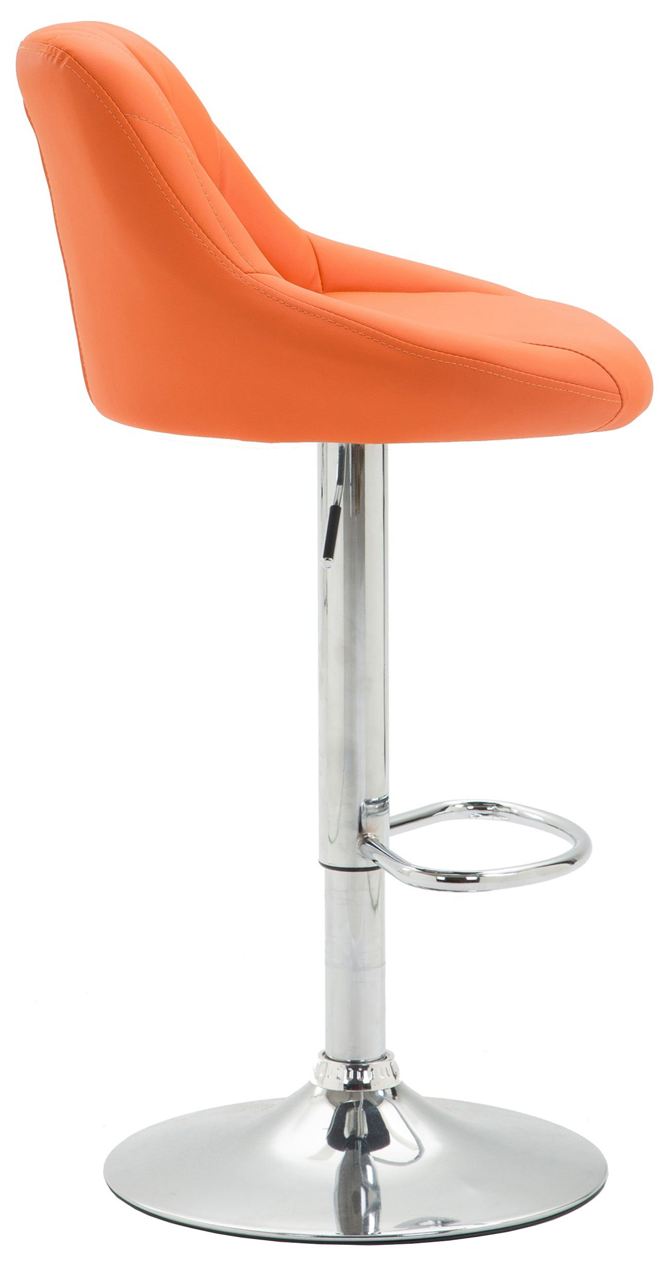 Tabouret de bar Lazio en similicuir avec pied en métal