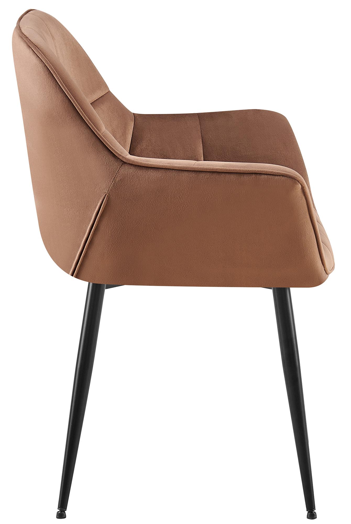 Lot de 2 chaises de salle à manger Roseville velours