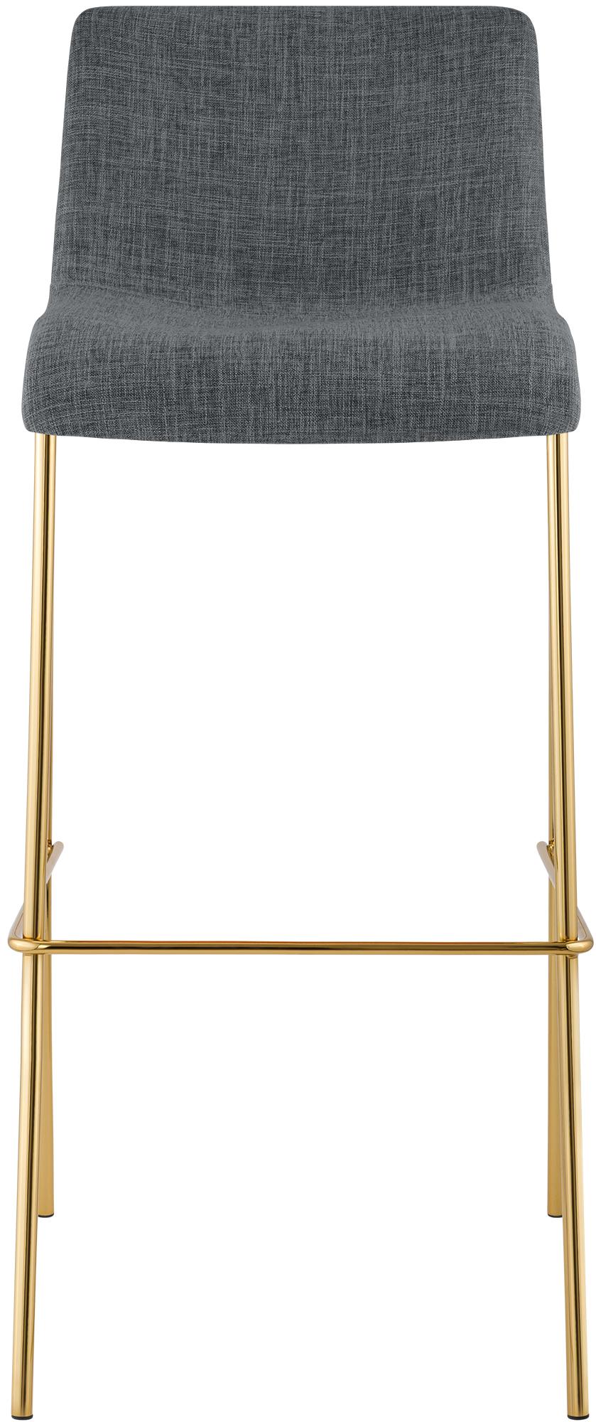 Tabouret de bar Hover tissu cadre à quatre pieds doré