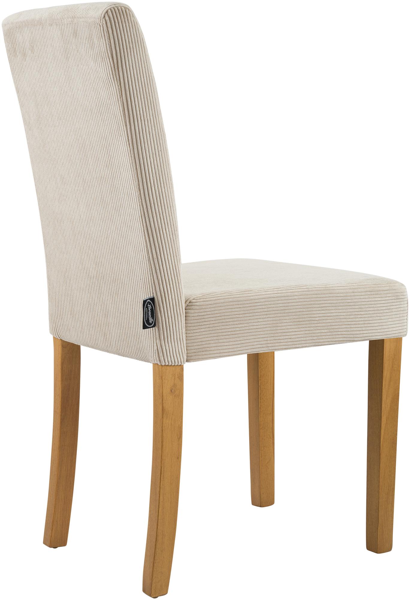 Lot de 2 chaises de salle a manger Ina en velours cotele