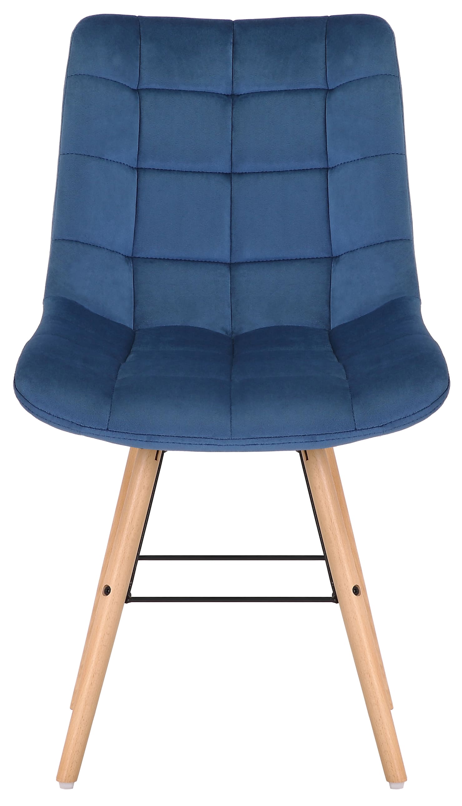Chaise de salle à manger Leni en velours avec pieds en Bois