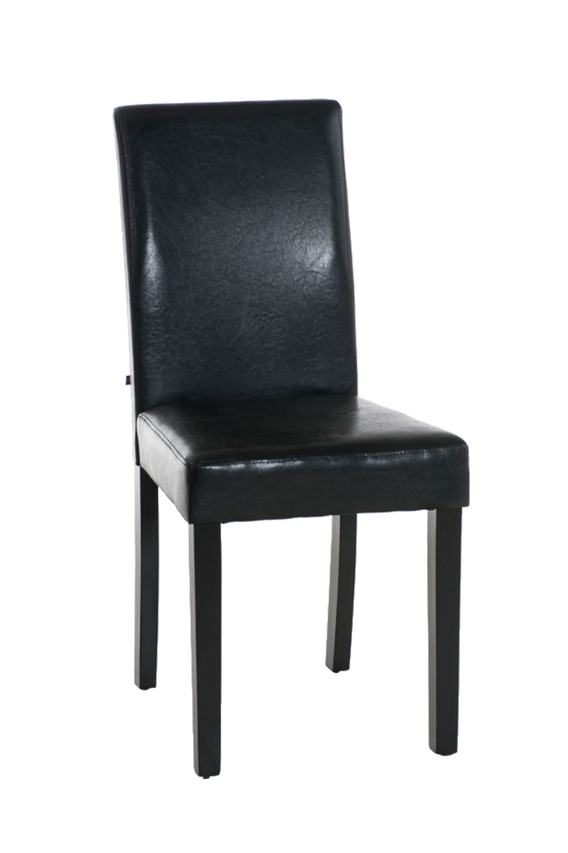 Chaise de salle à manger Ina similicuir avec pieds en Bois