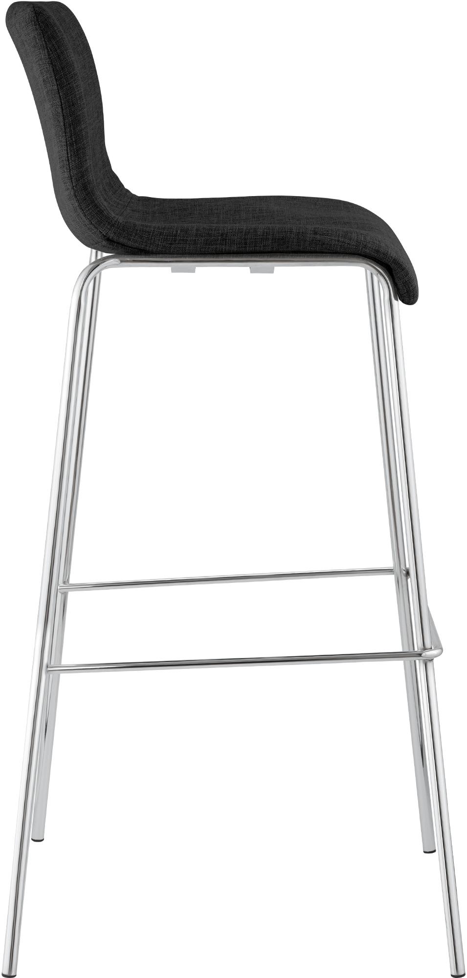 Lot de 2 tabourets de bar Hover en tissu, pieds metalliques