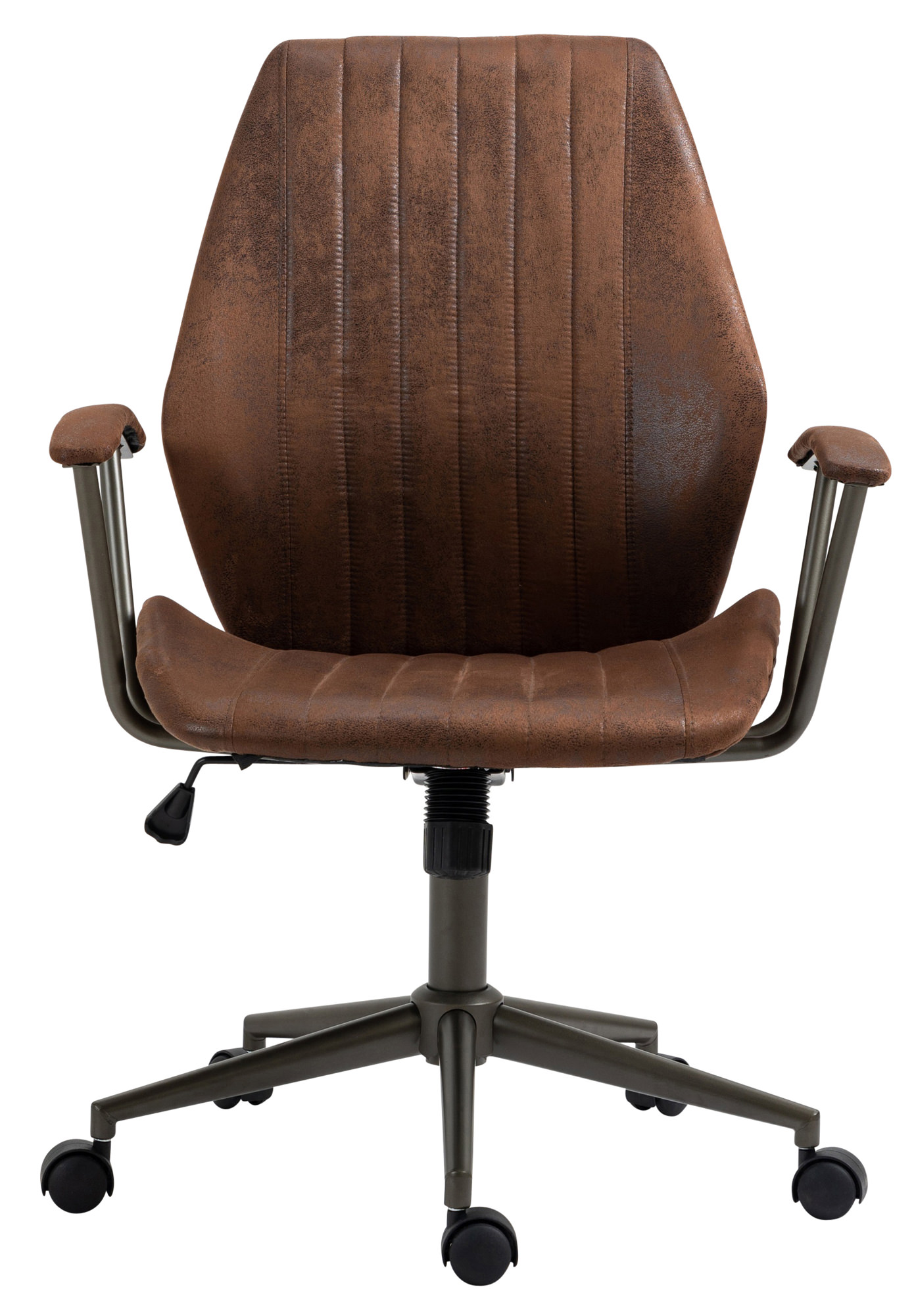 Fauteuil de bureau Retro Nampa en Similicuir ajustable et pivotant