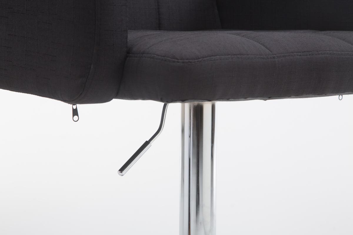 Tabouret de bar Los Angeles tissu avec pied en métal