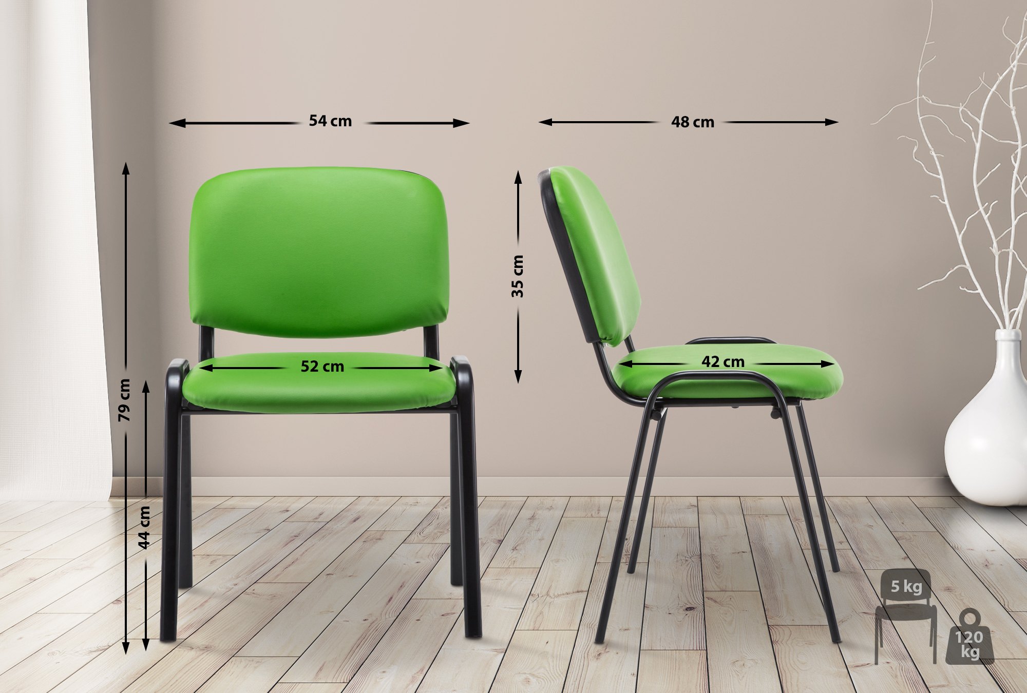 Chaise Visiteur Ken similicuir