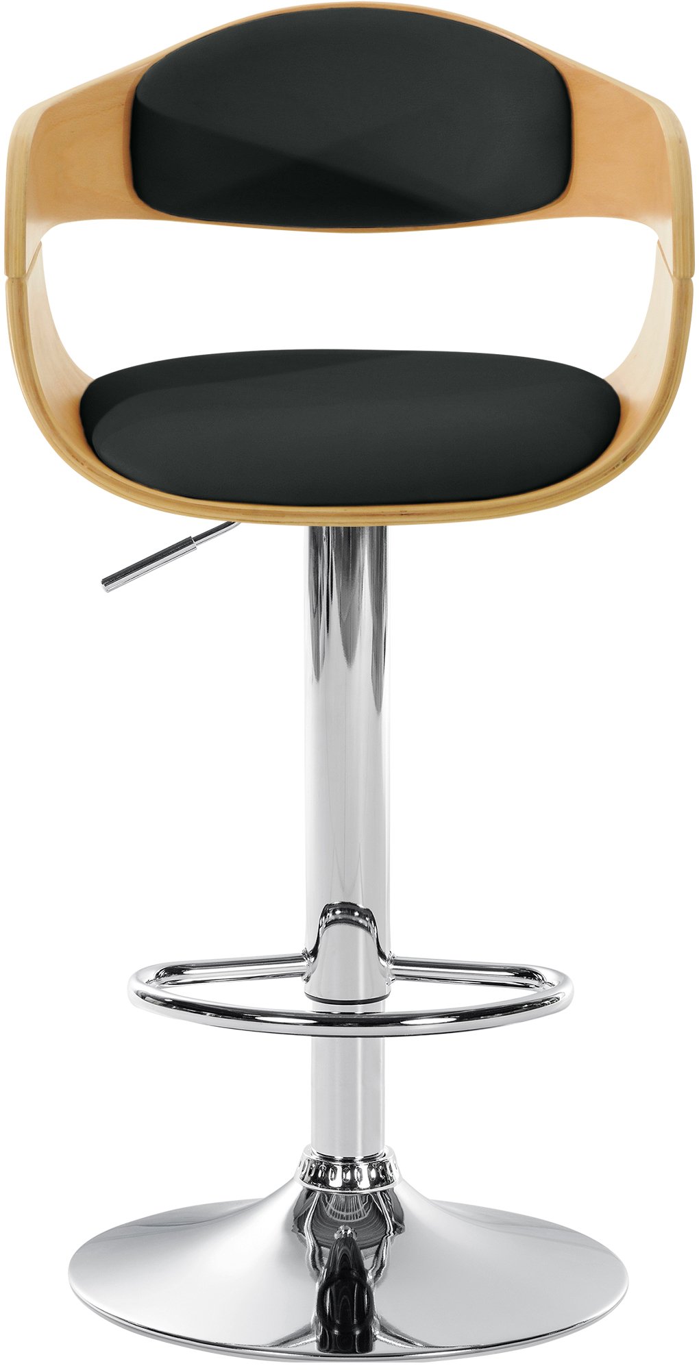 Tabouret de bar Kingston avec Coque en bois Assise en similicuir