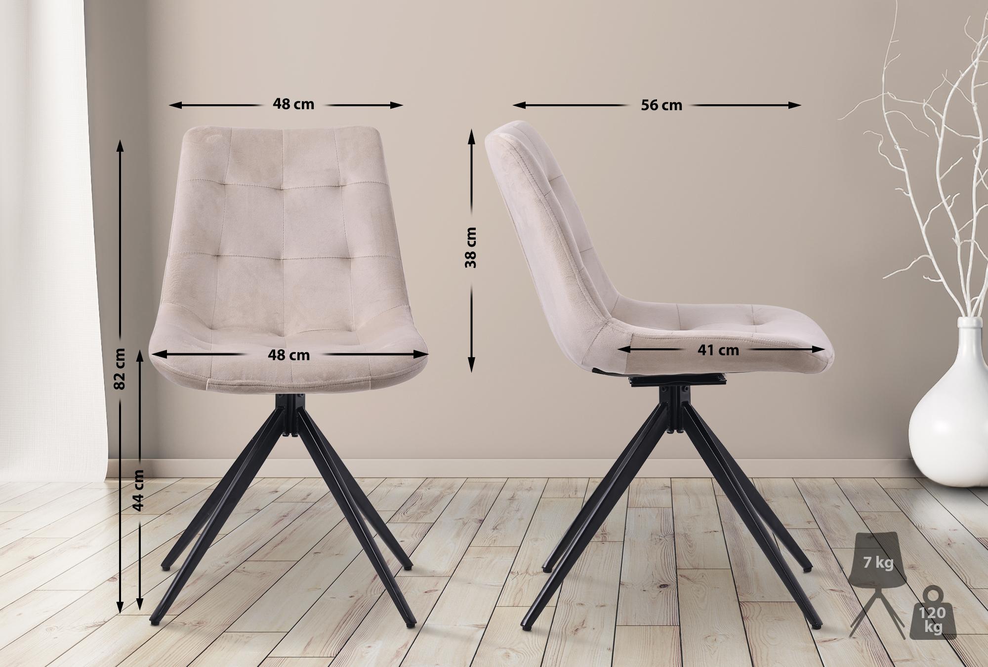 Lot de 2 chaises de salle à manger Merna
