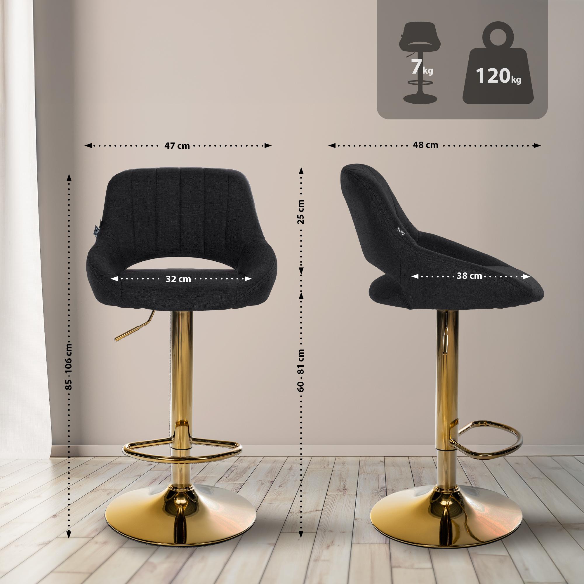 Tabouret de bar Milet en tissu
