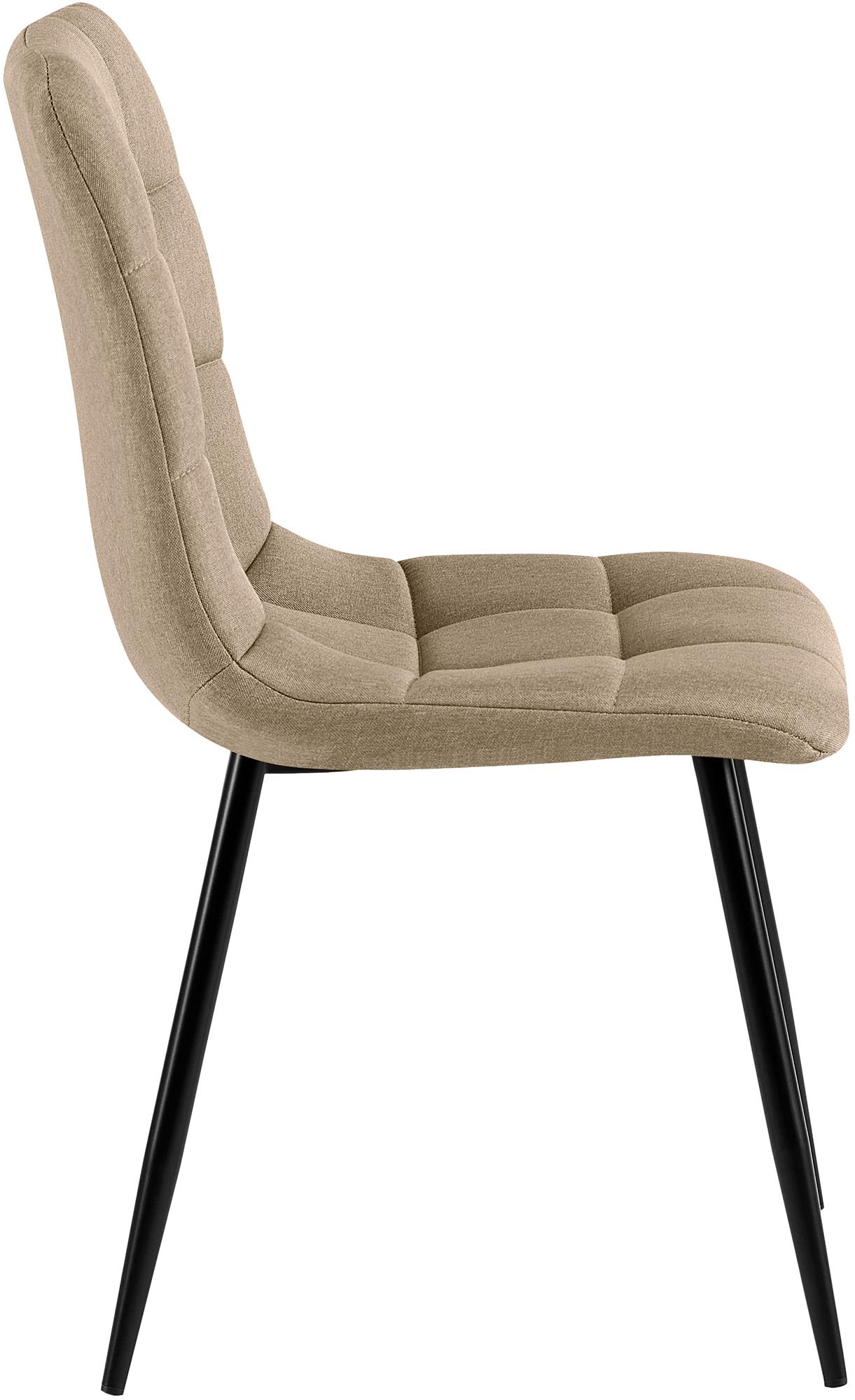 Lot de 4 chaises de salle a manger Antibes en tissu