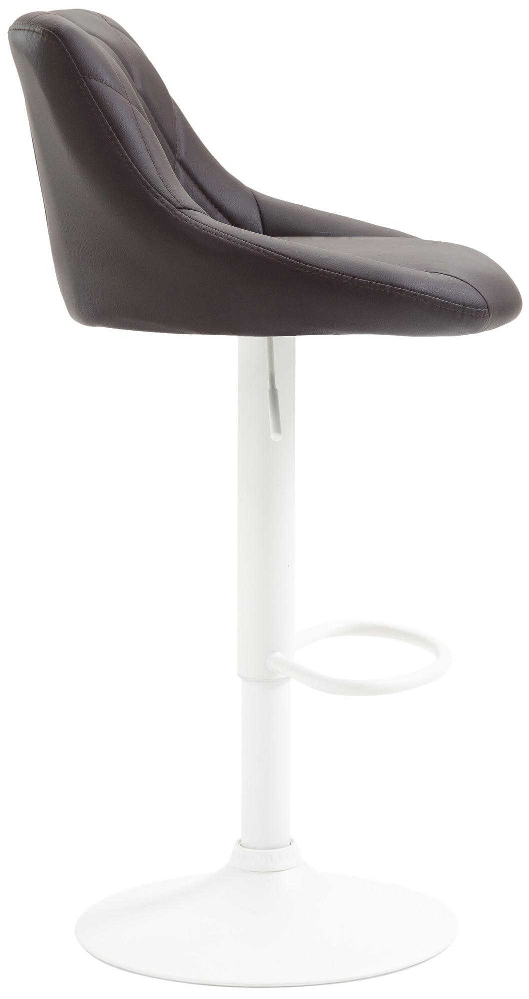 Tabouret de bar Lazio en similicuir avec pied en métal