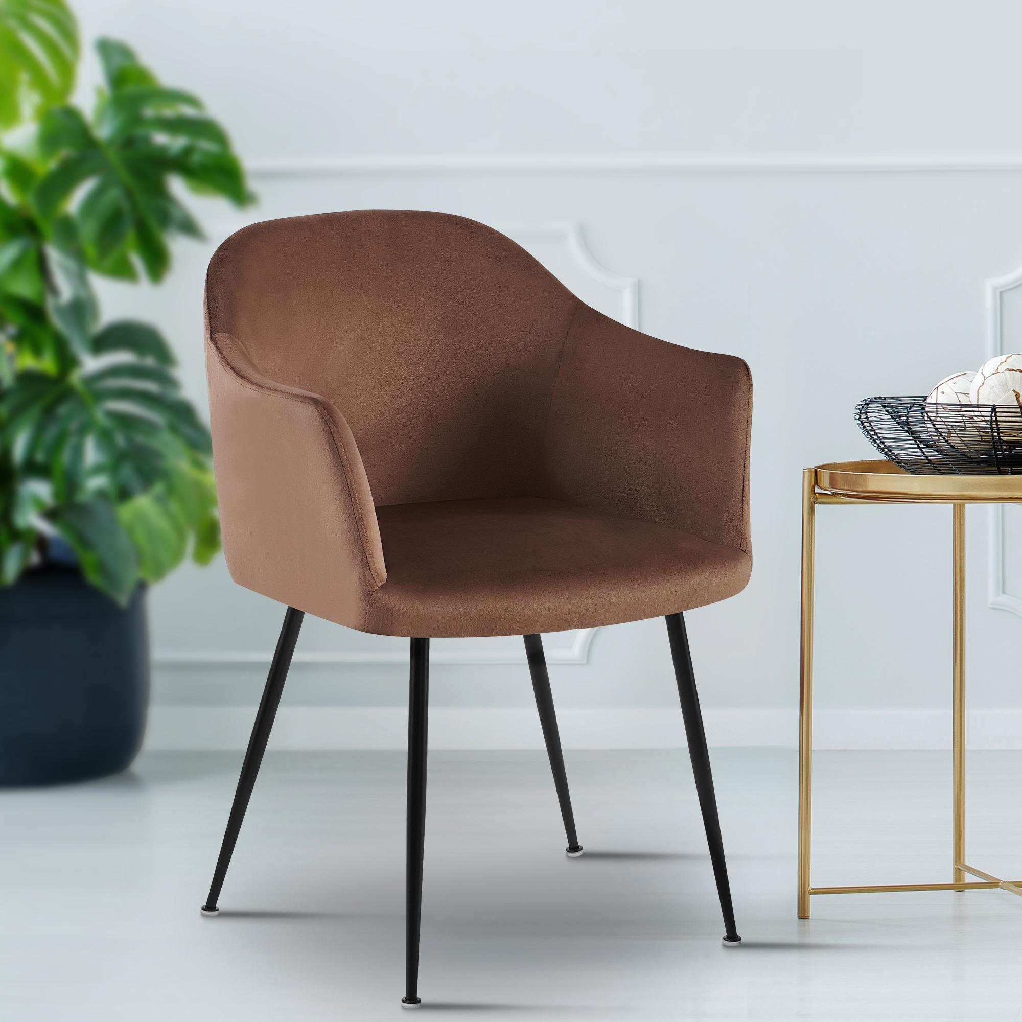 Chaise de salle à manger Jaysie velours
