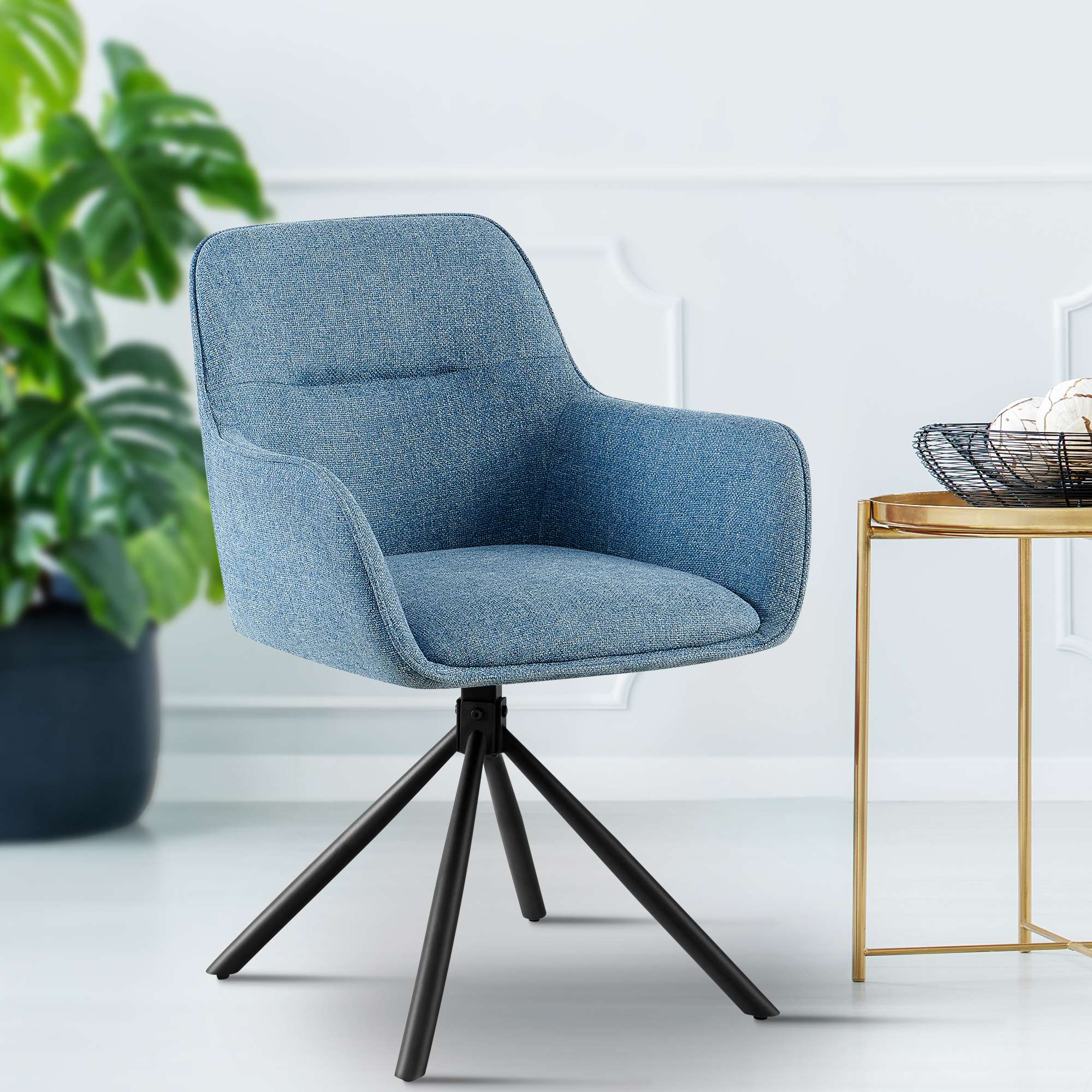 Lot de 2 chaises Tipton tissu