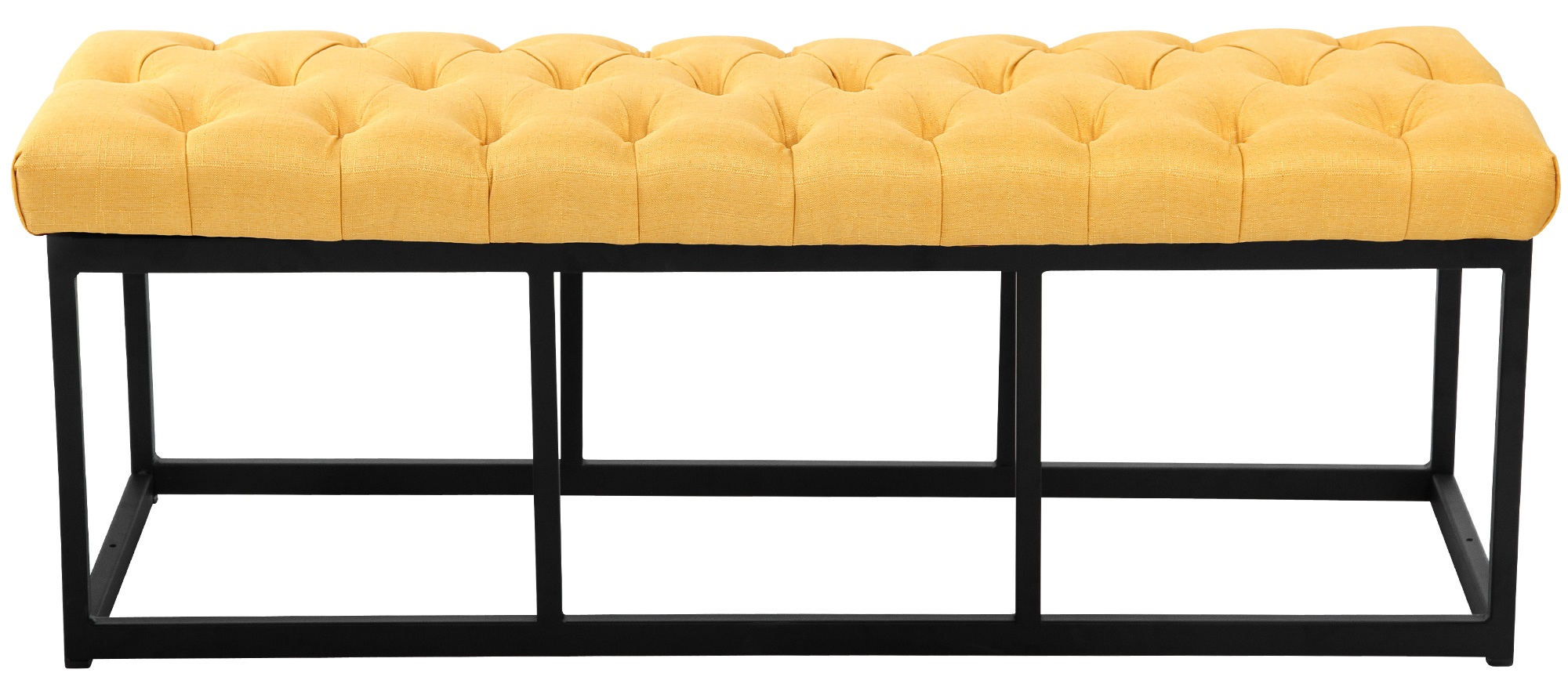 Banc Amun en tissu avec structure noire