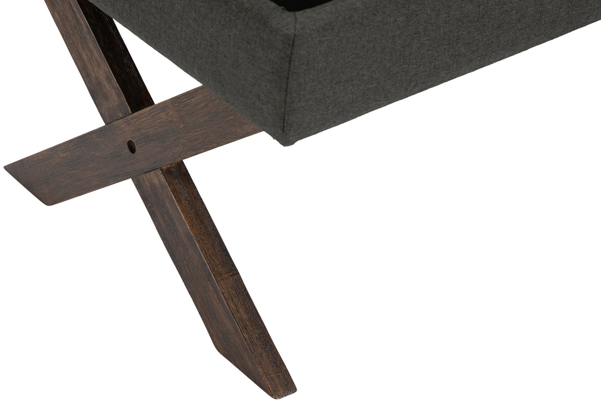Banquette Namaro en Tissu avec espace de rangement Pieds Bois de caoutchouc