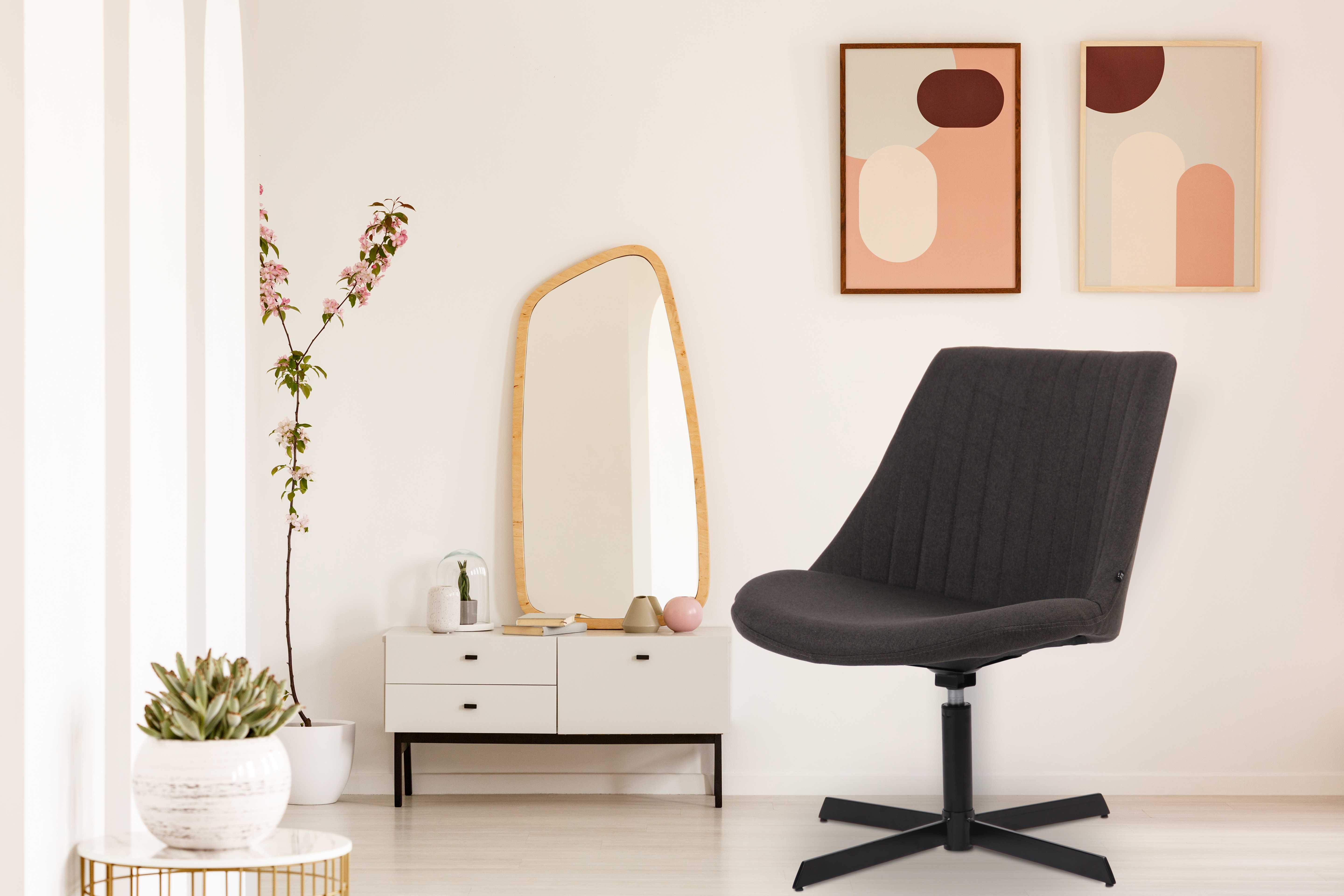 Chaise lounge Granby en Tissu avec Pied en métal