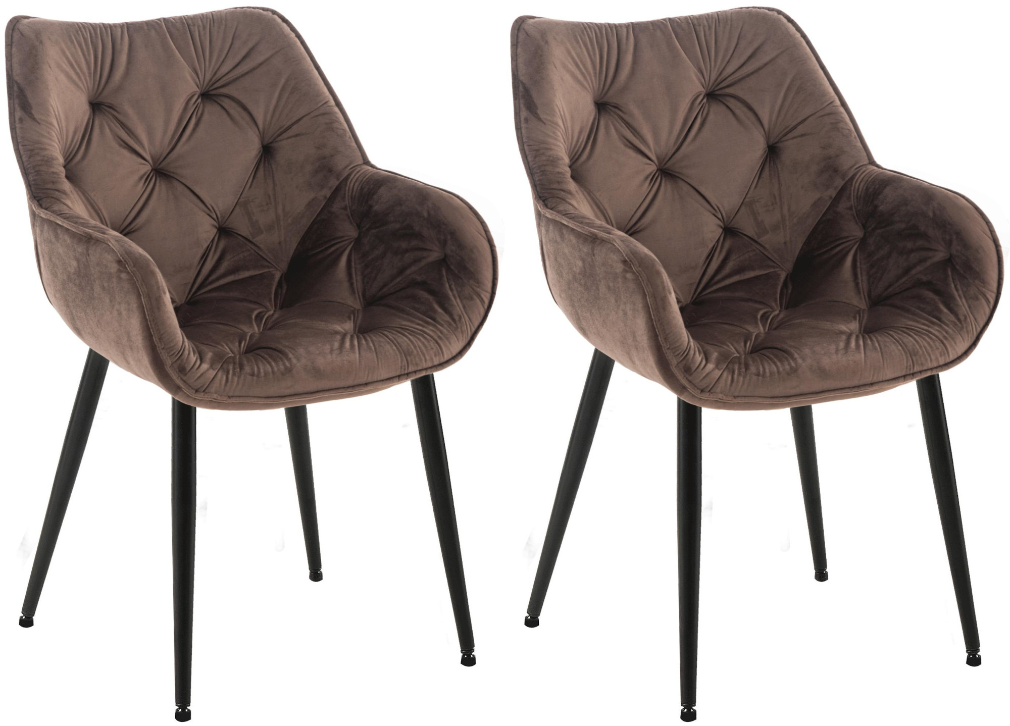 Lot de 2 chaises Tanna velours