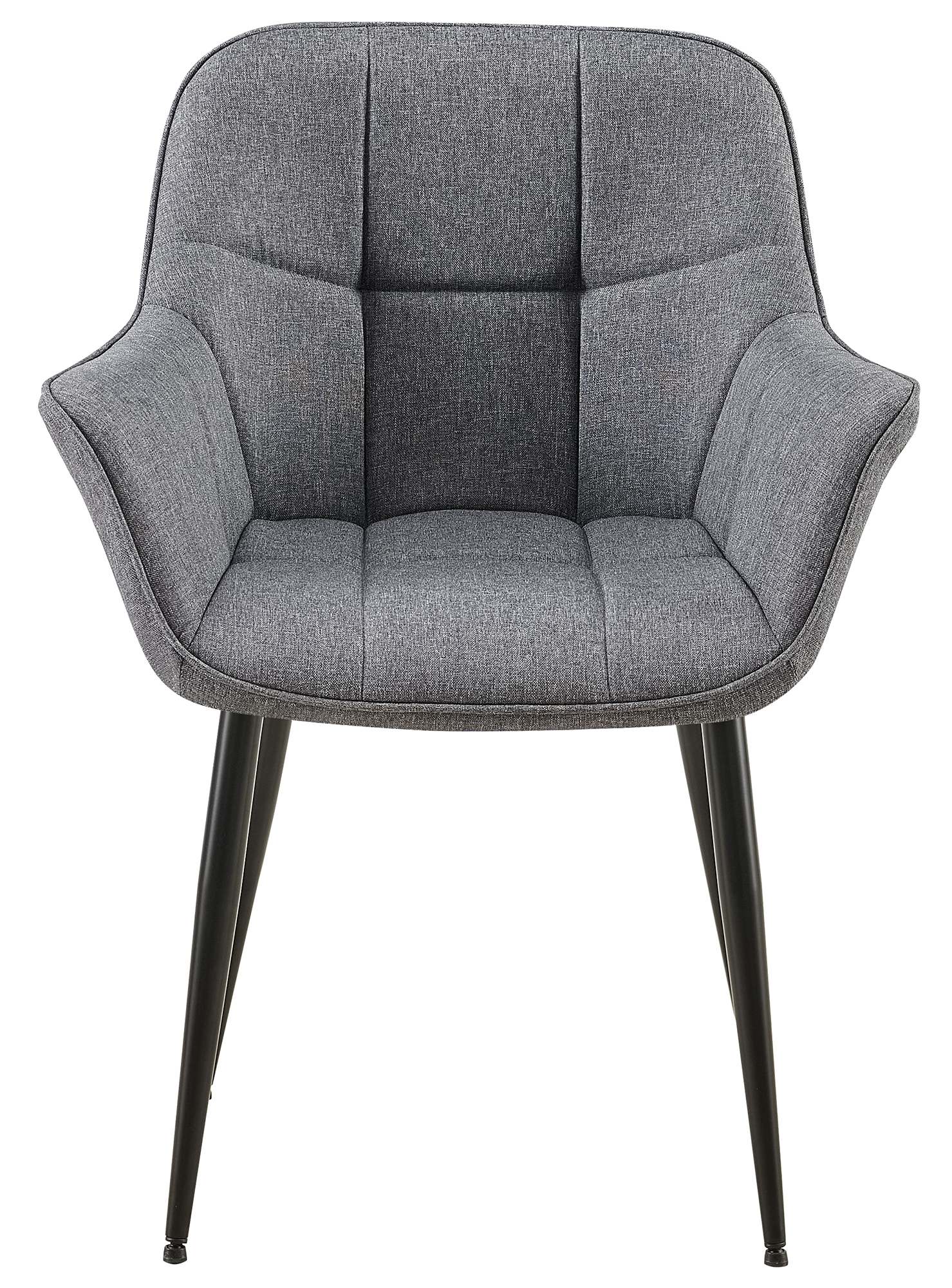 Chaise de salle à manger Roseville avec accoudoirs et pieds en métal