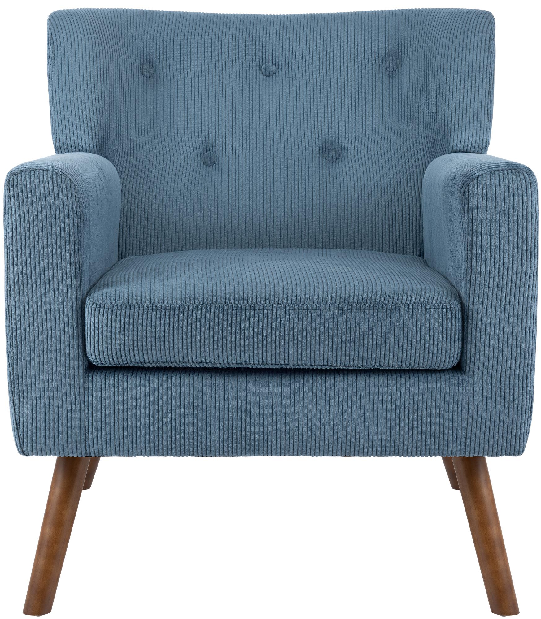 Fauteuil Kioni en velours cotele