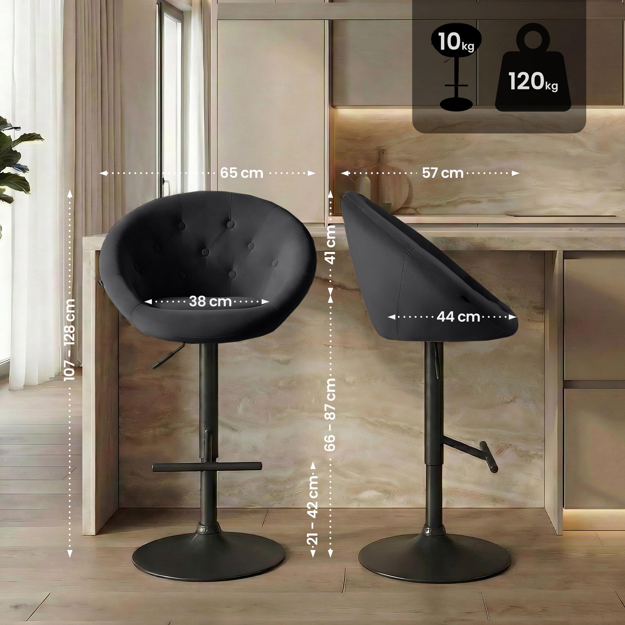 Tabouret de bar London en velours