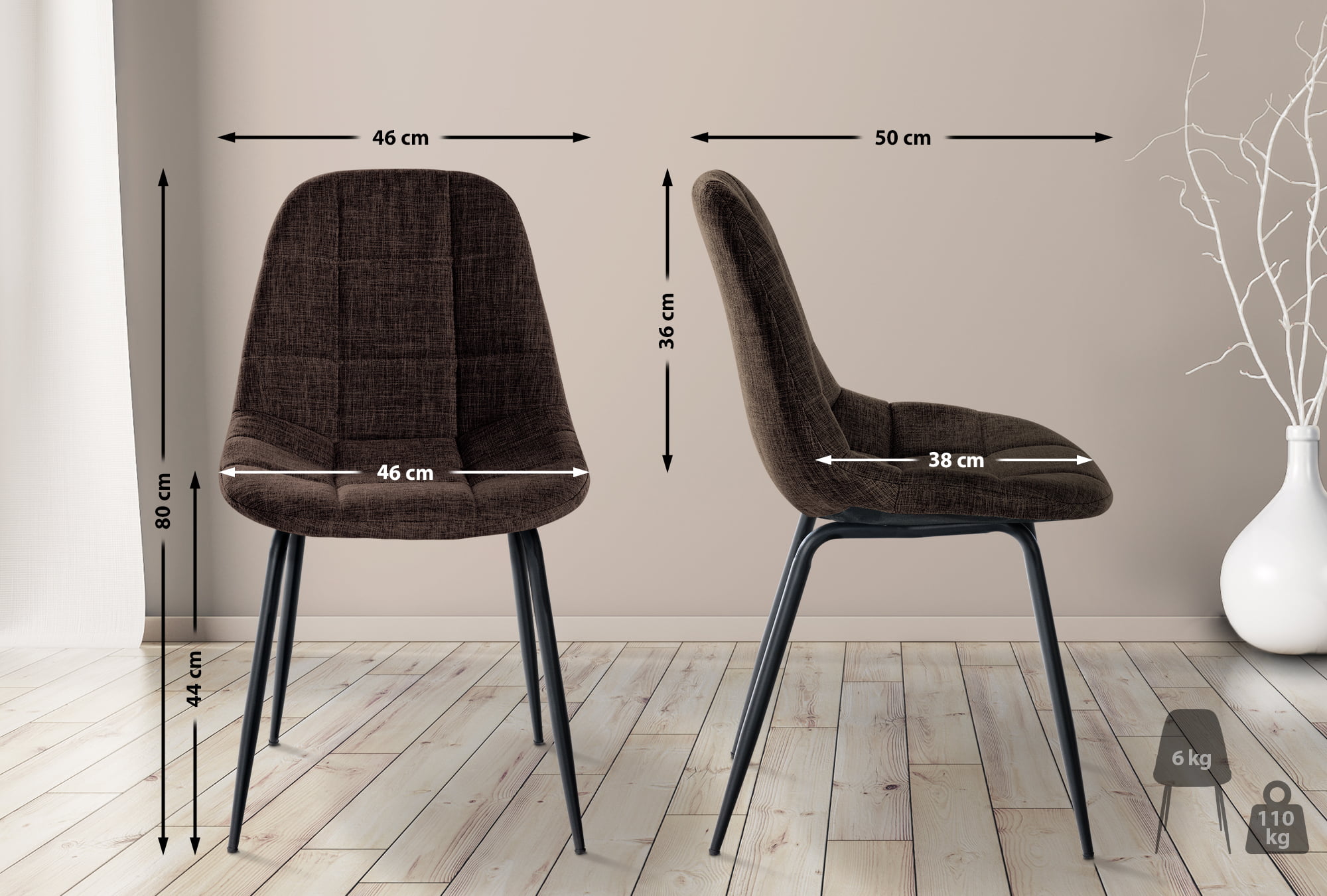 Lot de 2 chaises Tom