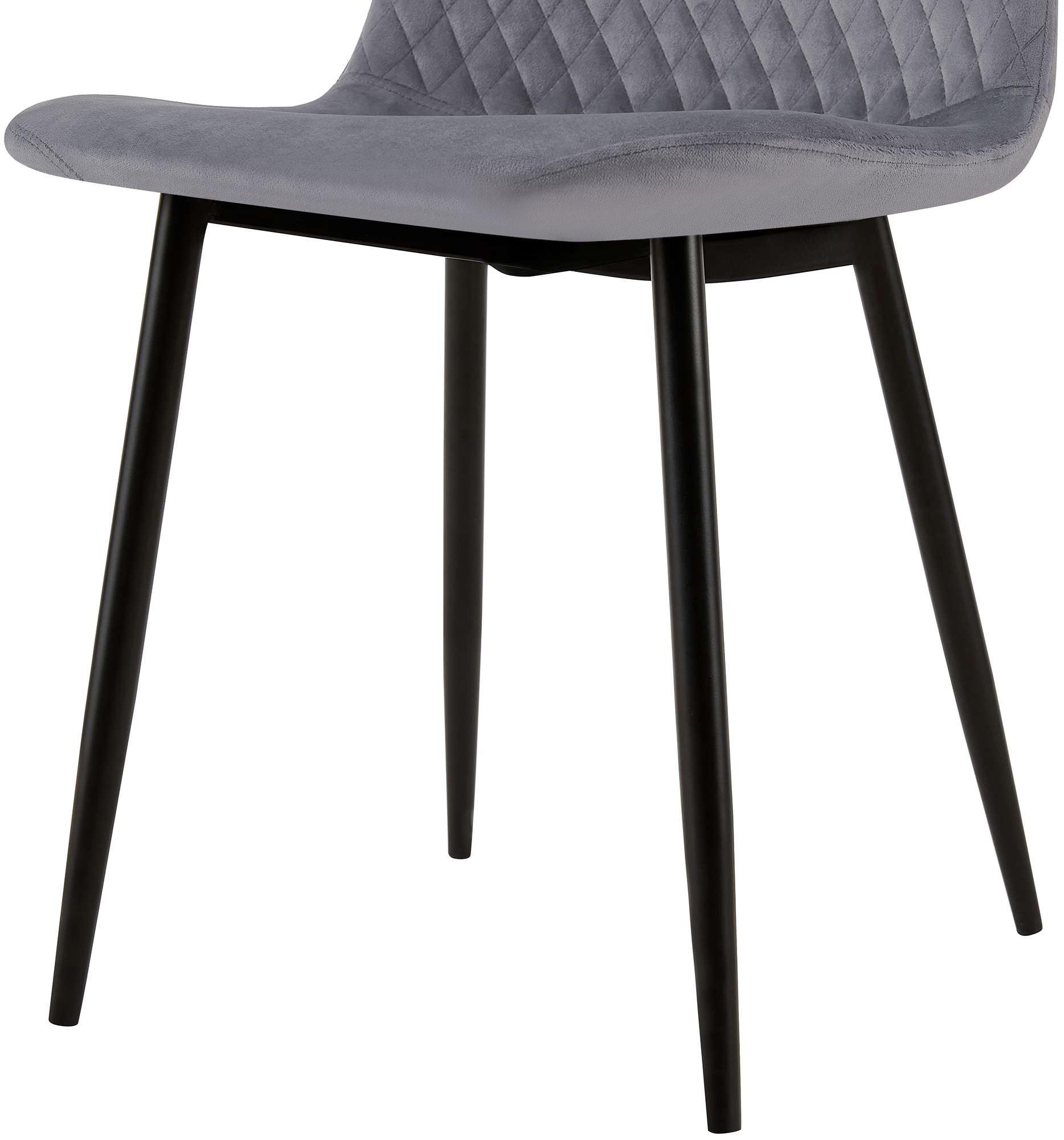 Lot de 4 Chaises de salle à manger Giverny avec Piètement en métal noir