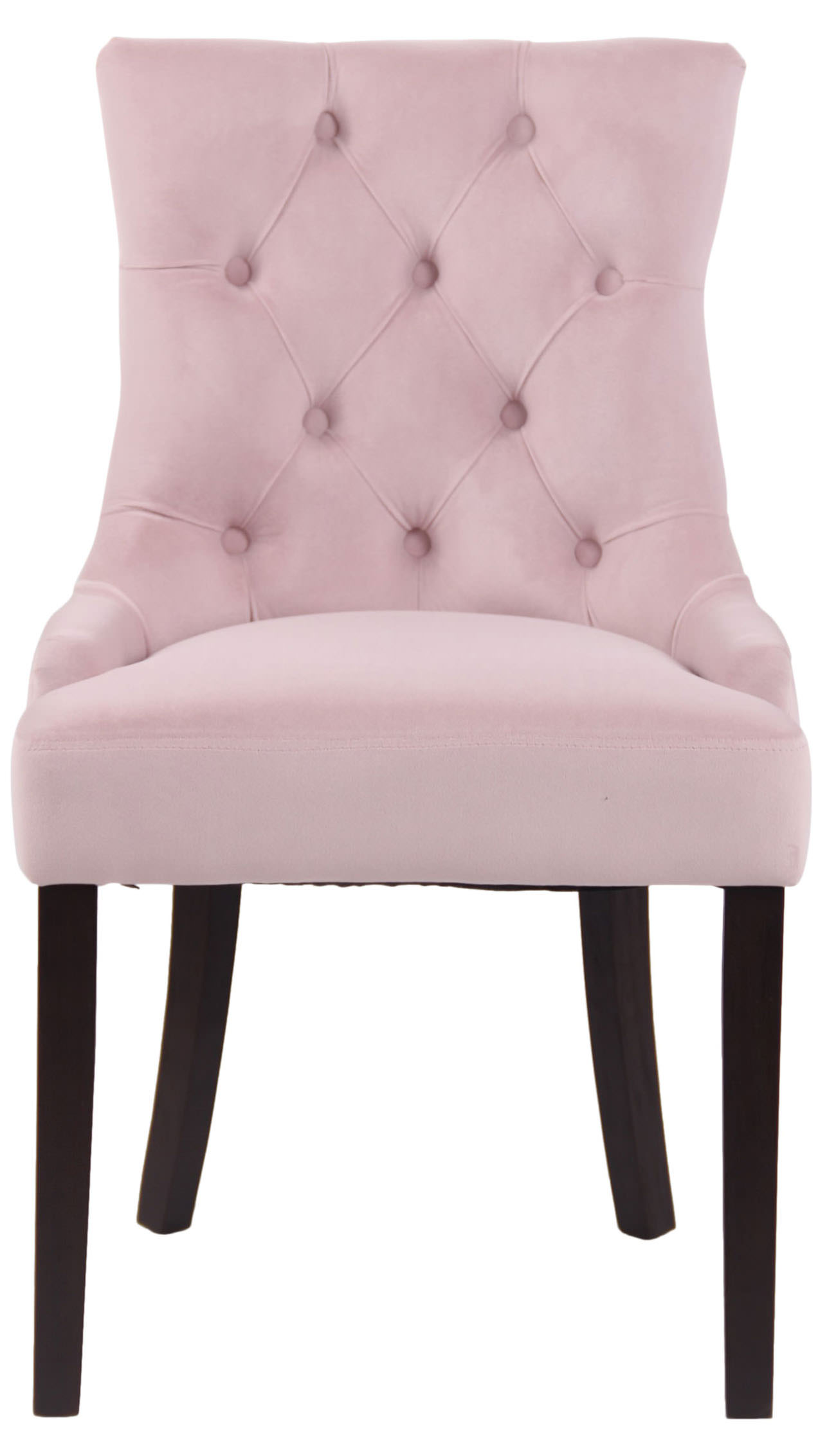 Chaise de salle à manger Aberdeen en Velours avec Piètement en bois d'hévéa