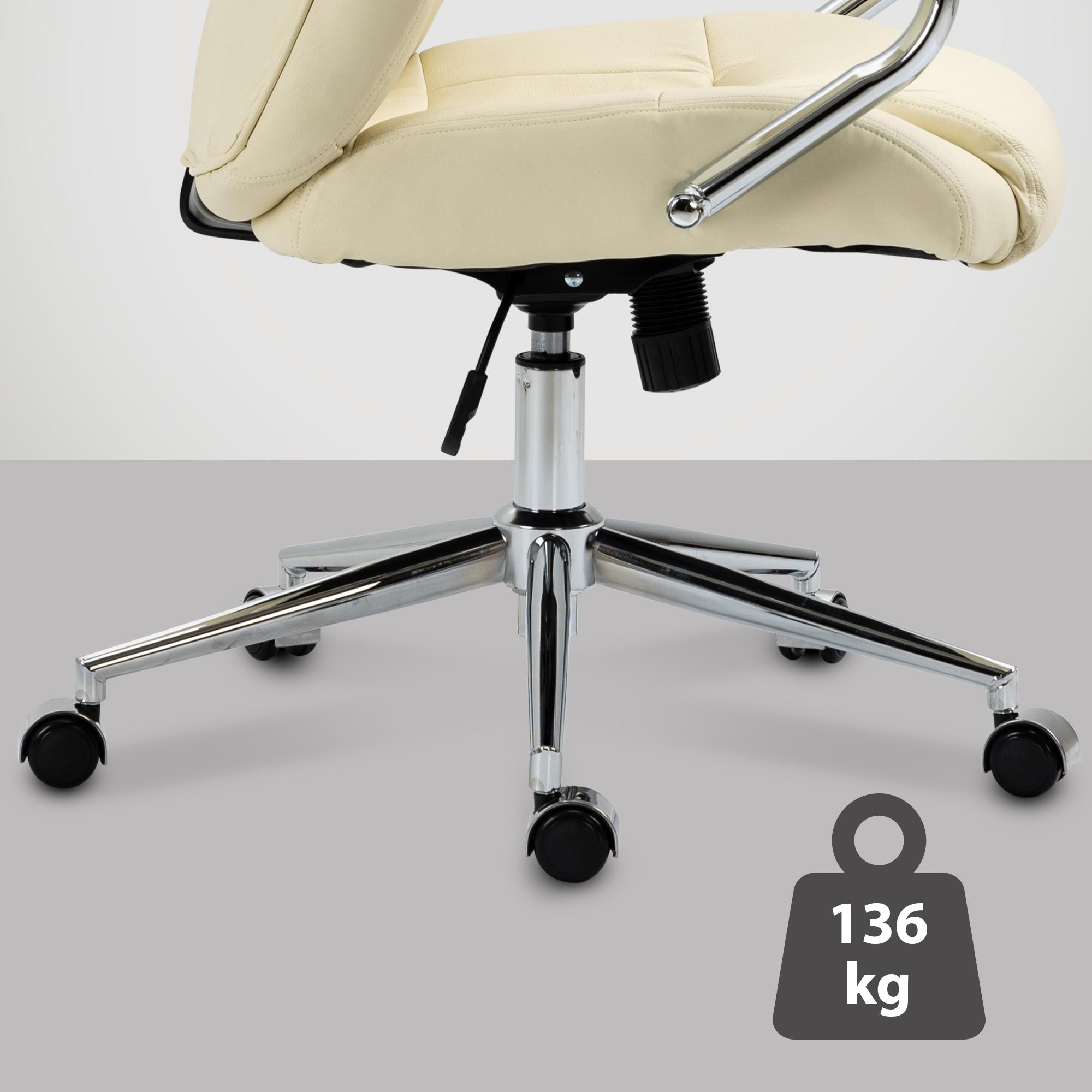 Chaise de bureau Salford cuir véritable