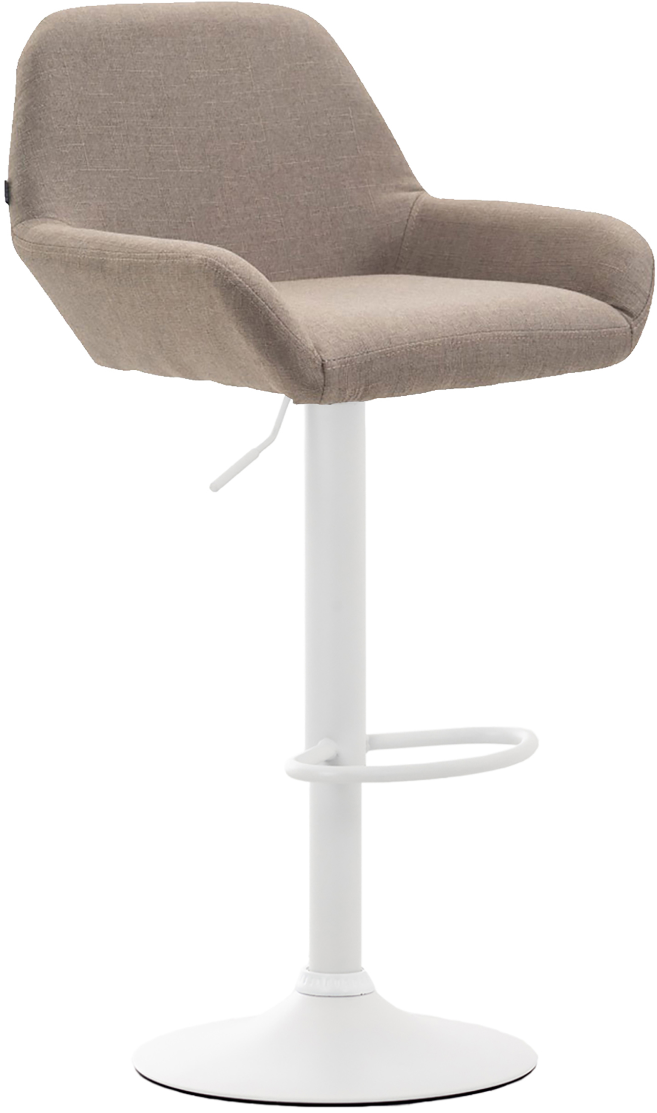 Tabouret de bar Braga tissu avec pied en métal
