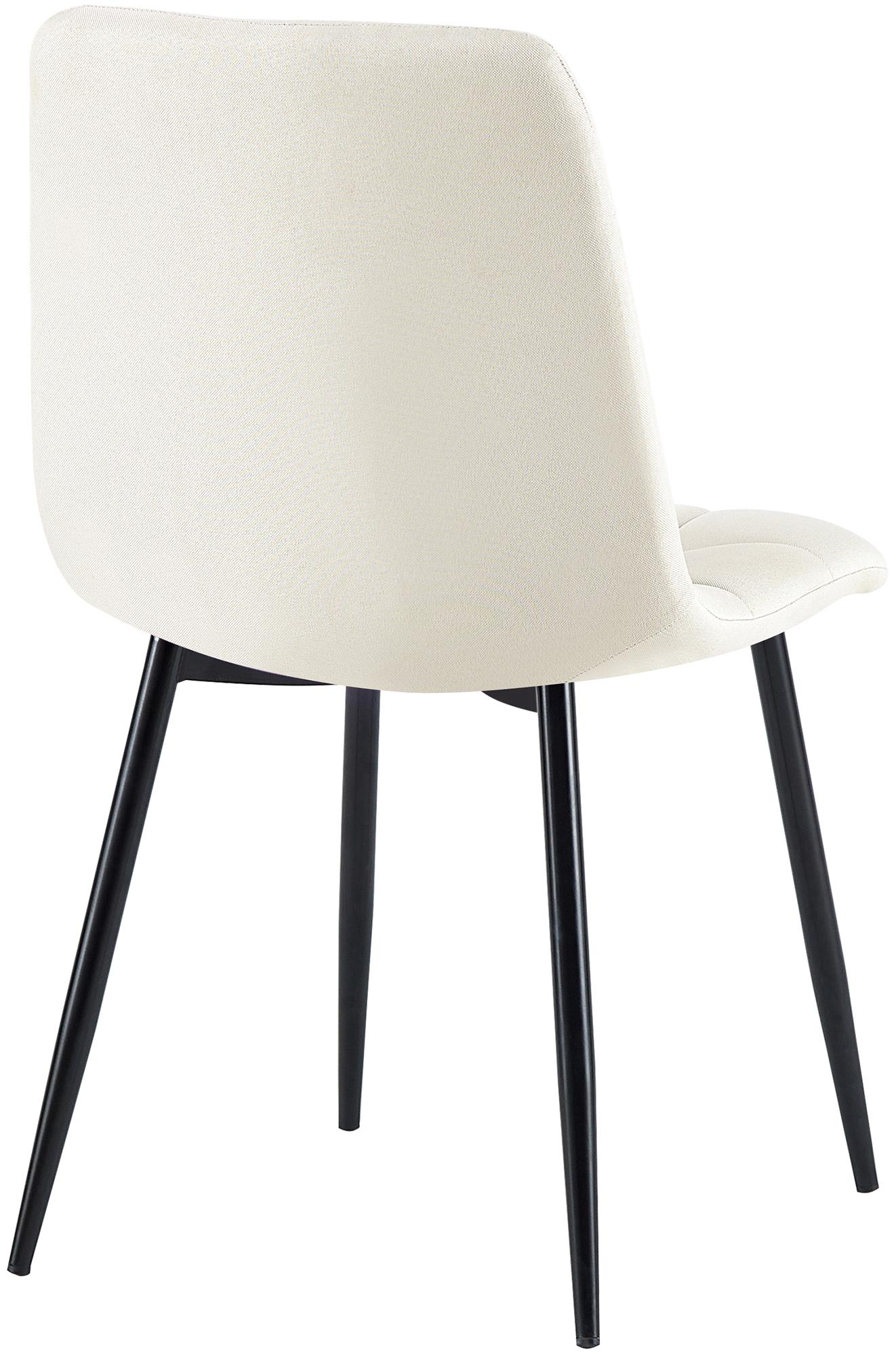 Lot de 4 chaises de salle a manger Antibes en tissu