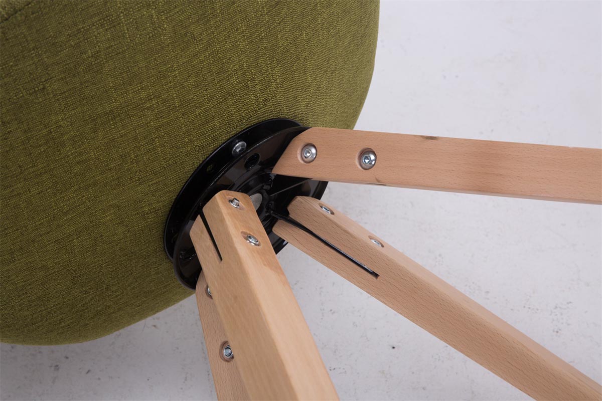 Chaise de salle à manger Troyes Pivotante en Tissu Piètement Carré