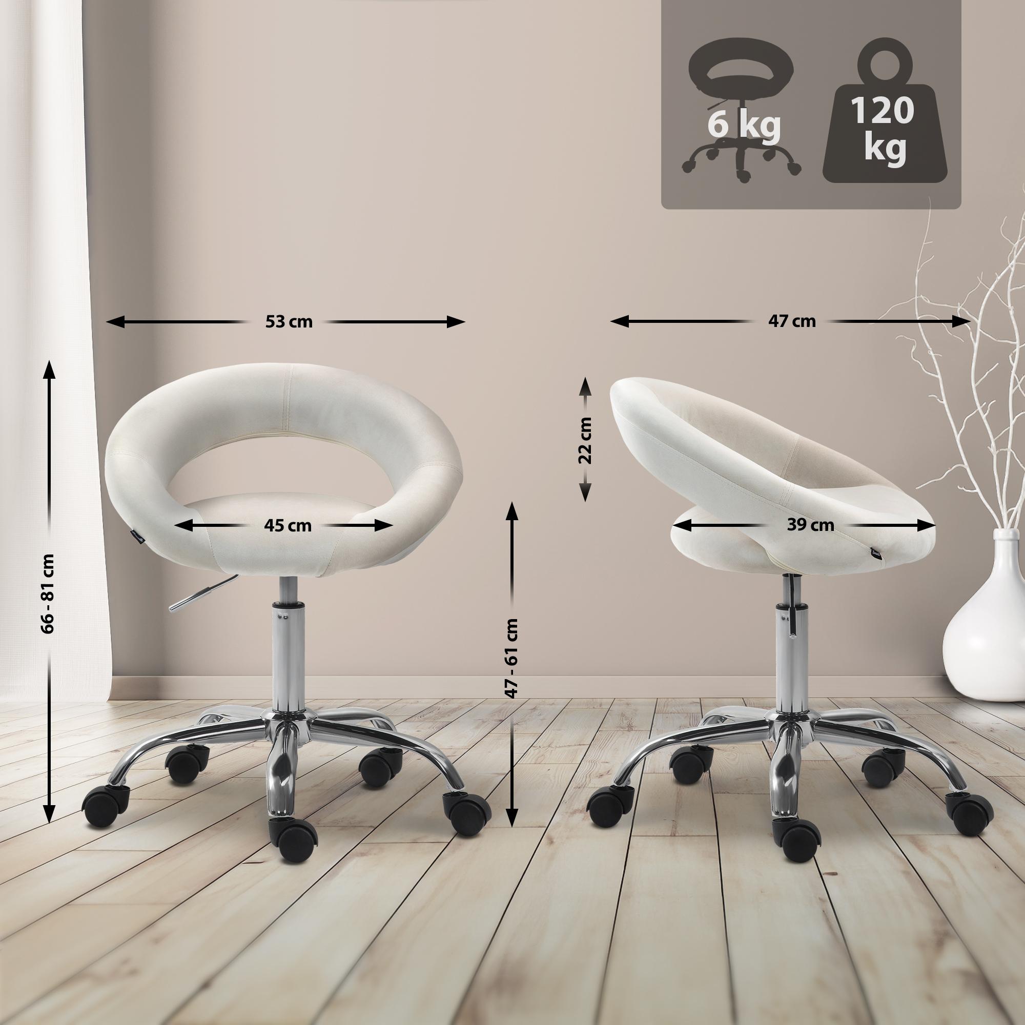 Tabouret de travail Olinda velours