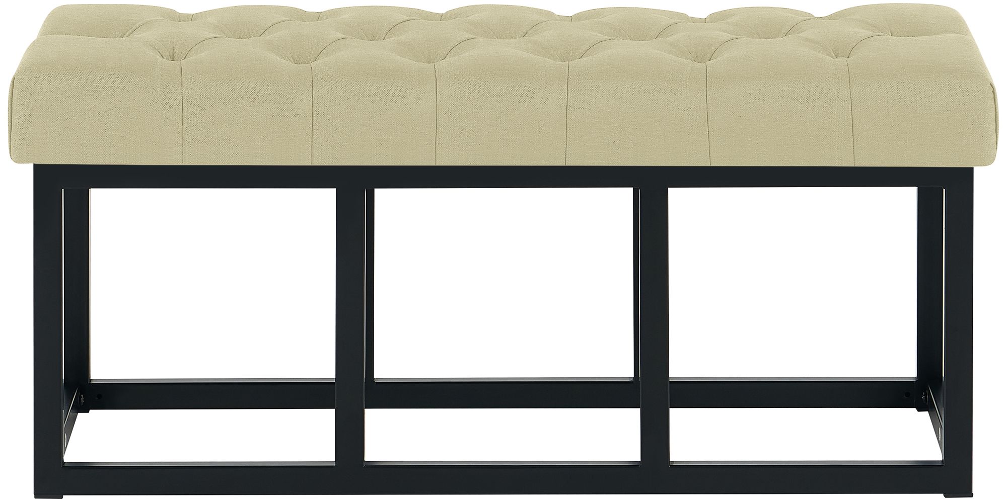 Banc Amun en tissu avec structure noire