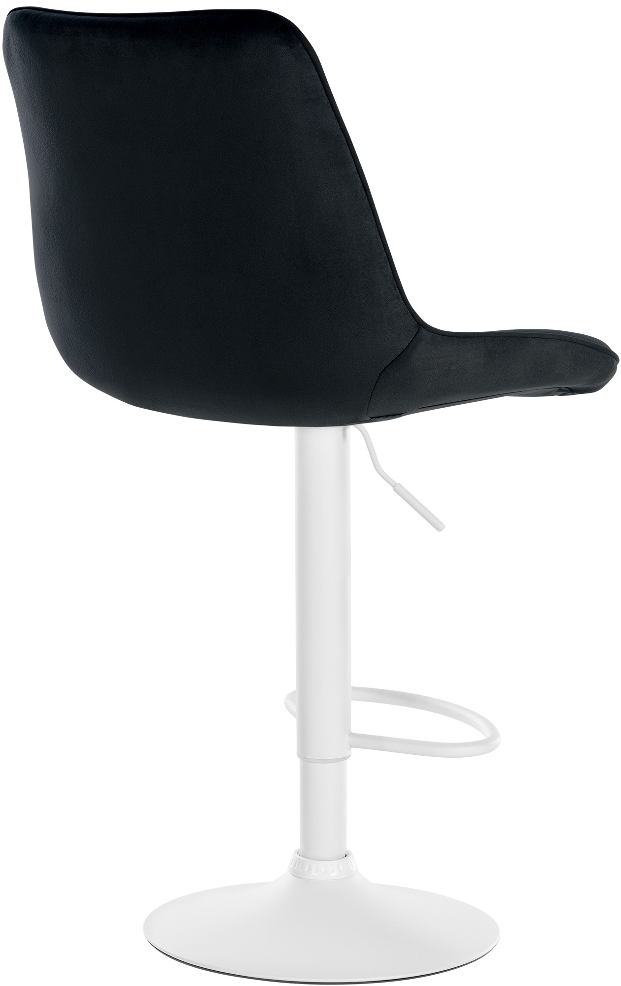 Tabouret de bar Toni en Velours Pied trompette en Métal