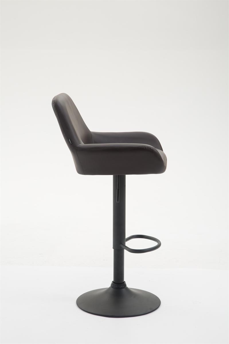 Tabouret de bar Braga similicuir avec pied en métal