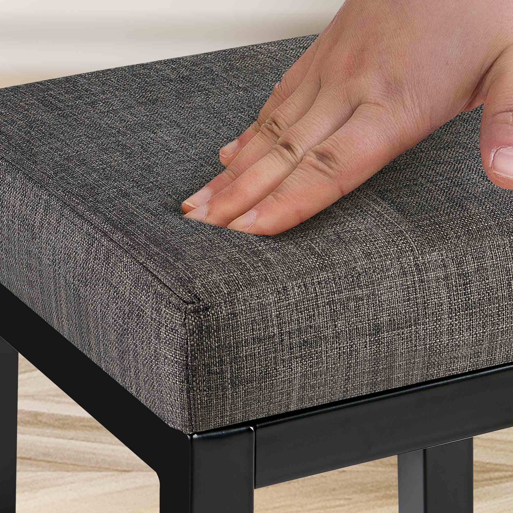 Tabouret de bar Taylor hauteur d'assise 83 cm piètement métal noir