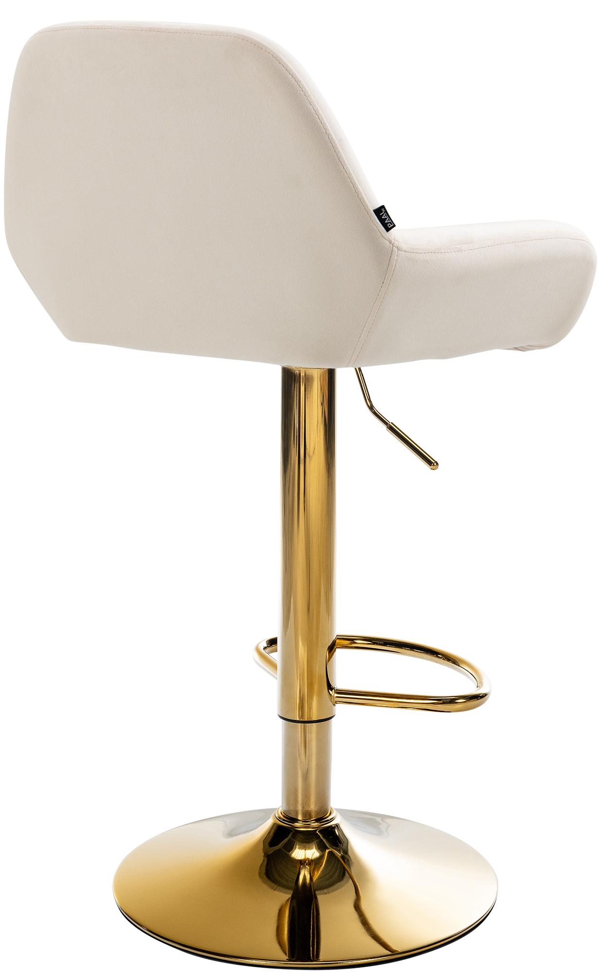Lot de 2 tabourets de bar Braga or velours