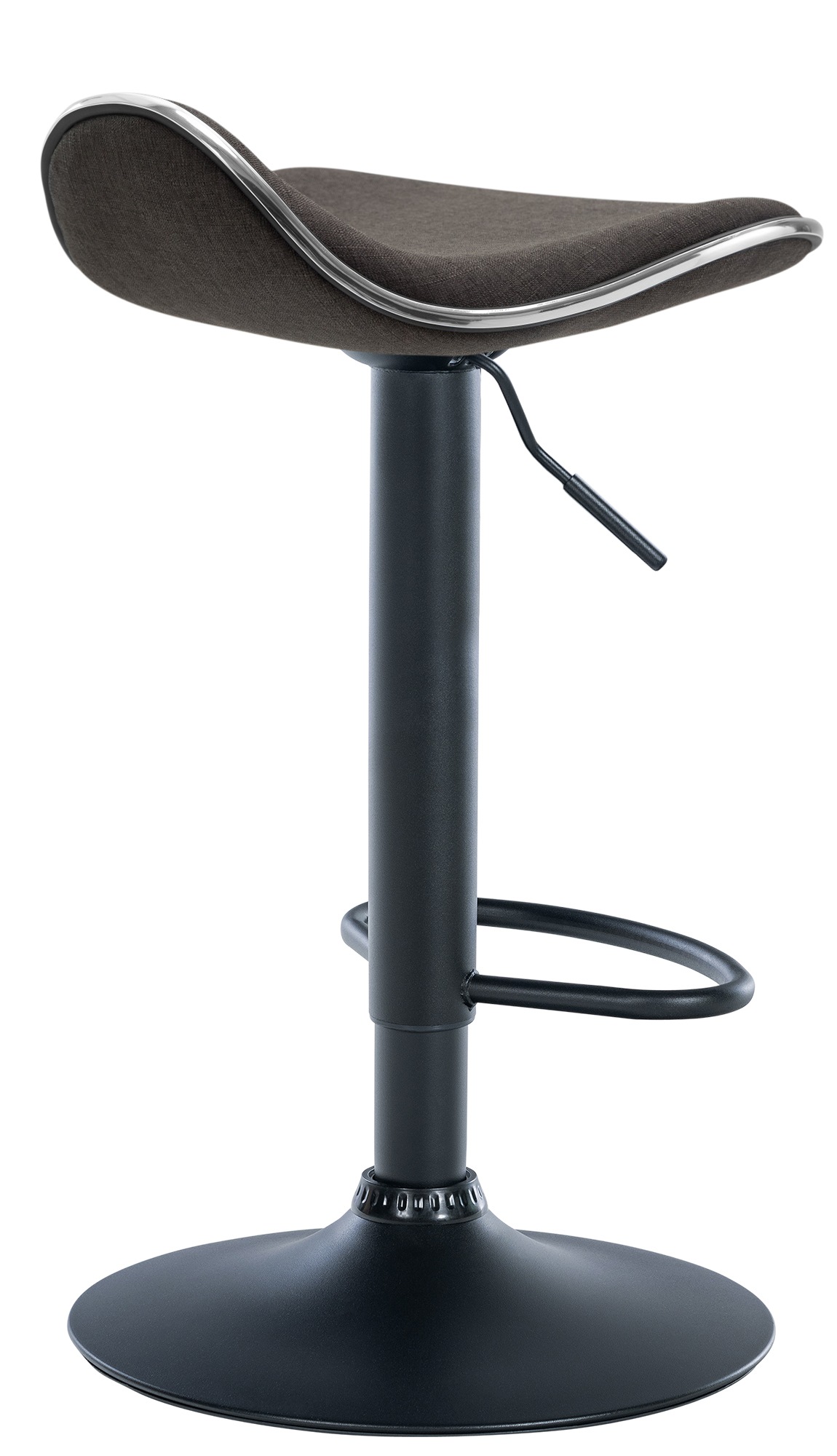 Tabouret de bar Shanghai tissu avec pied en métal