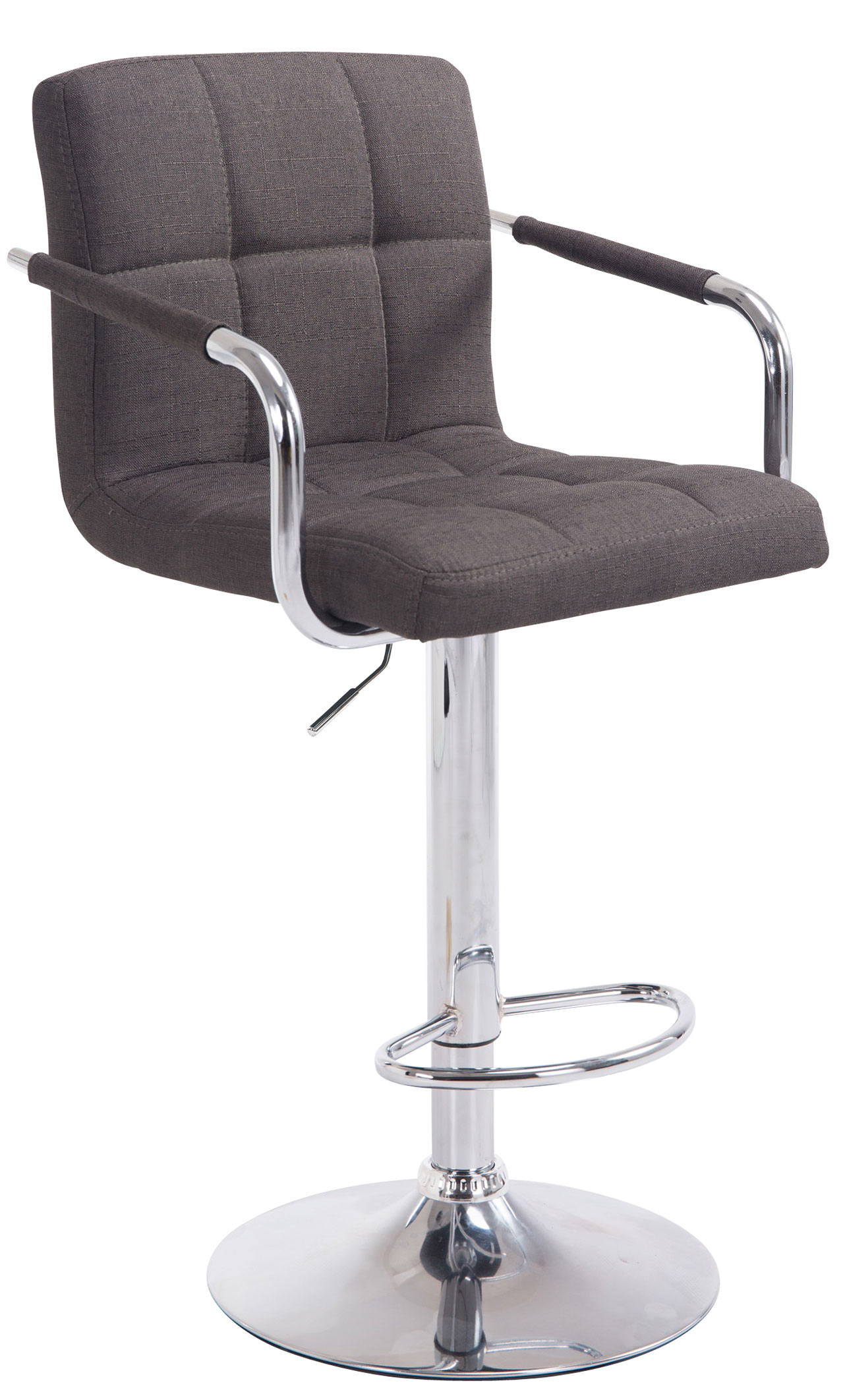 Tabouret de bar Lucy V2 en Tissu et piètement en Métal