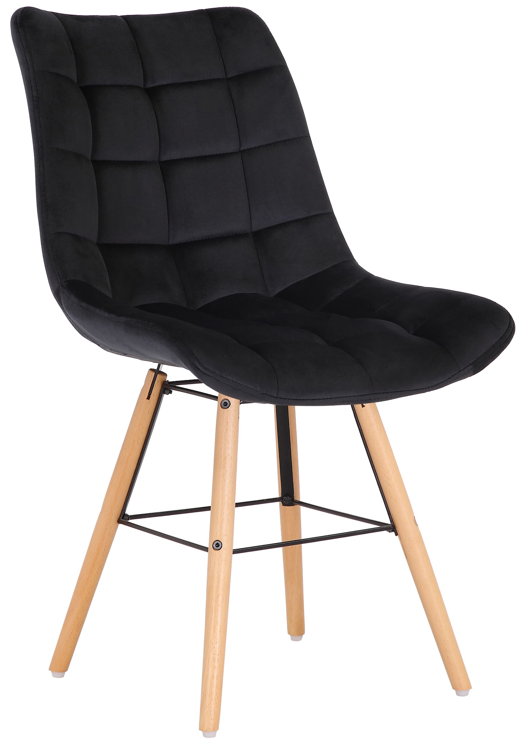 Lot de 2 chaises de salle à manger Leni velours