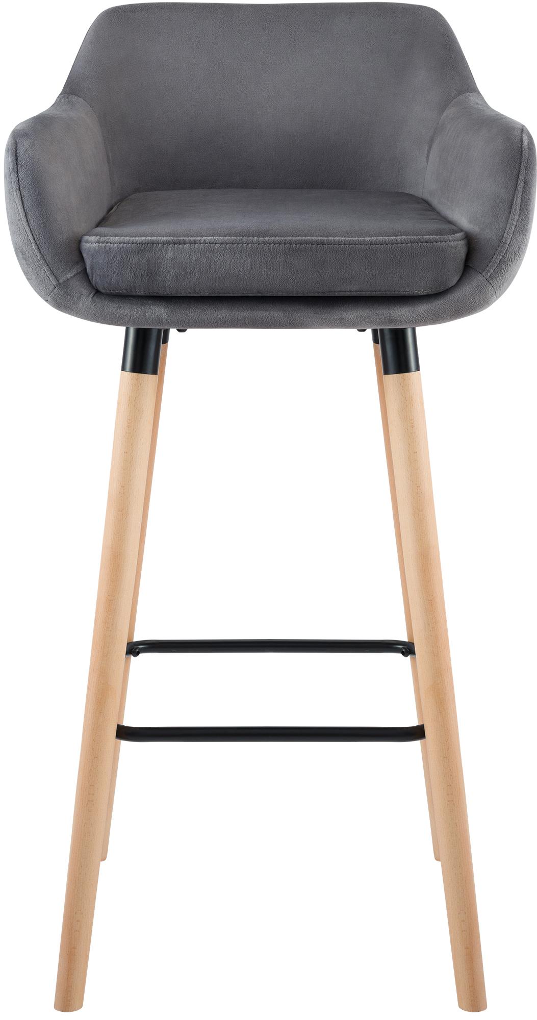 Lot de 2 tabourets de bar Grant en velours