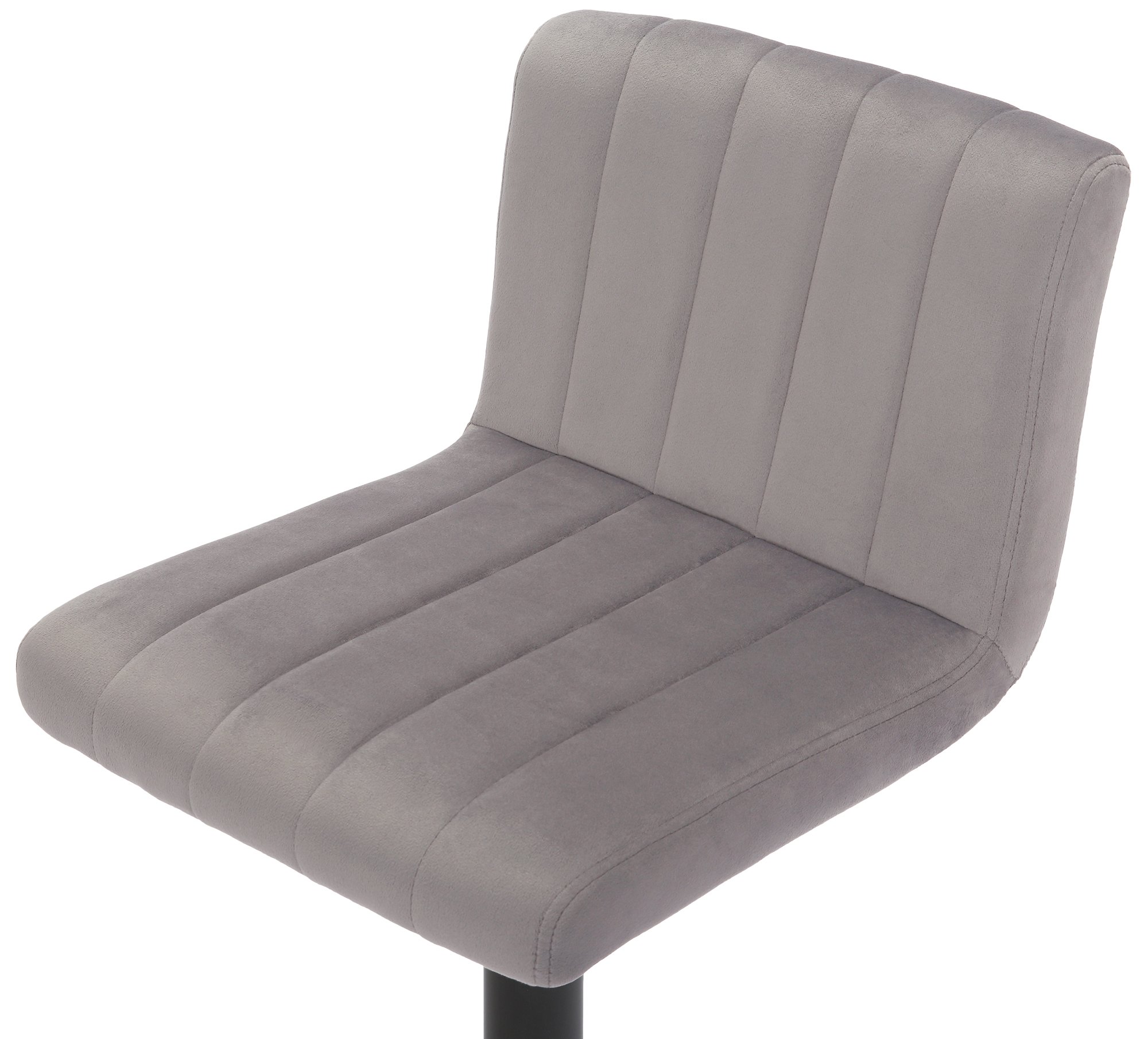 Tabouret de bar Jamie en Velours avec Piètement trompette en Métal